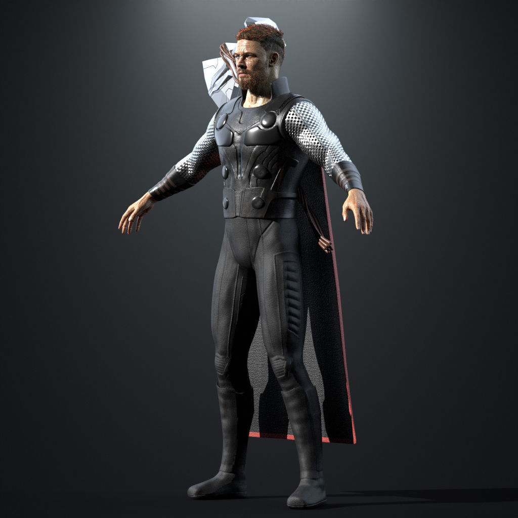 Thor Rigged Low-poly 3D model_32