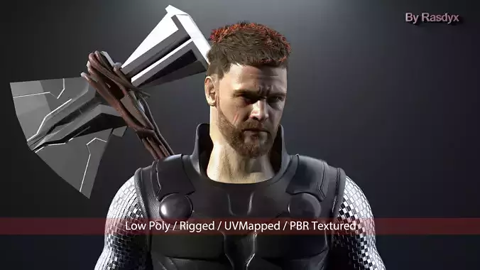 Thor Rigged Low-poly 3D model
