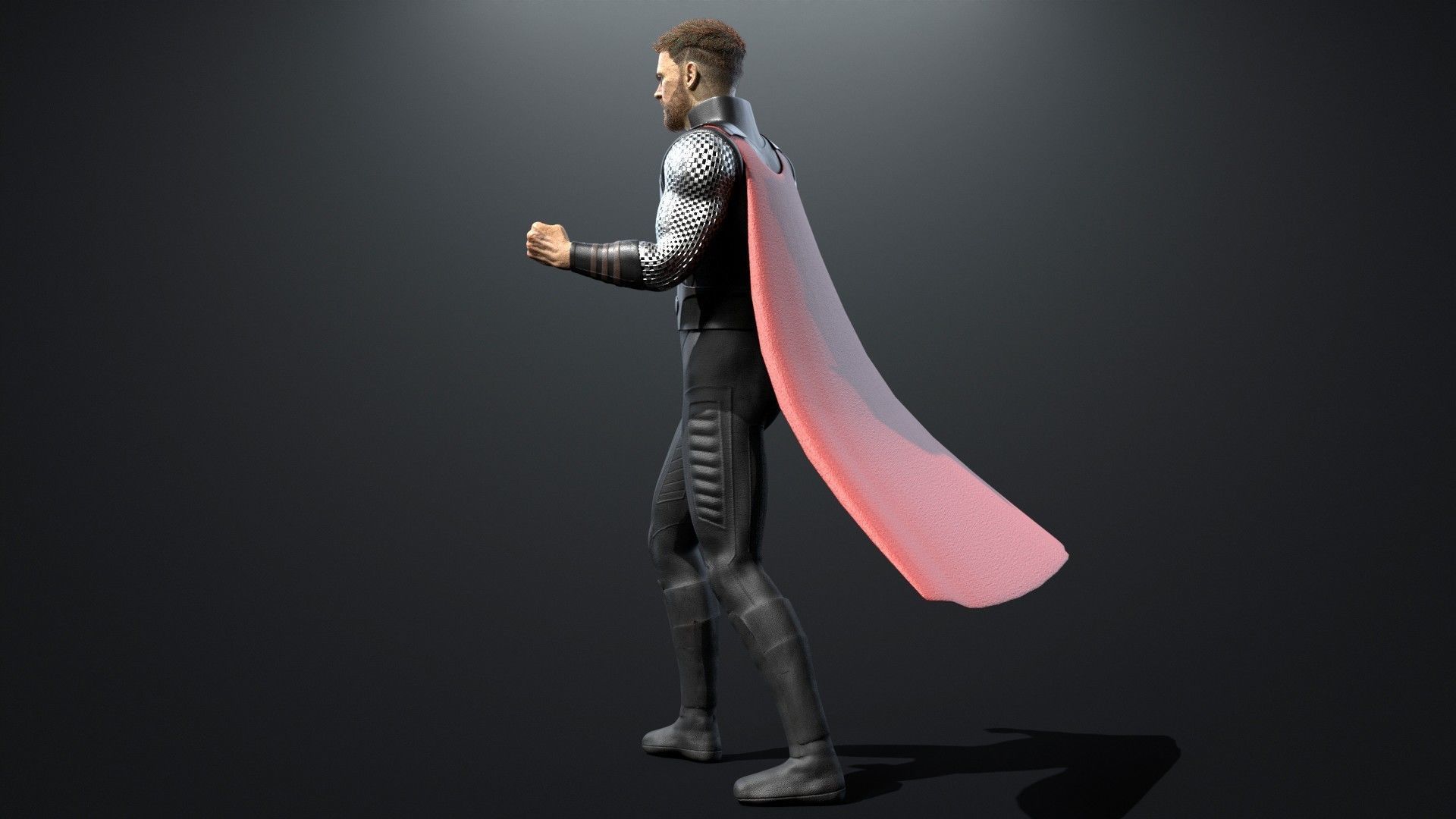Thor Rigged Low-poly 3D model_13