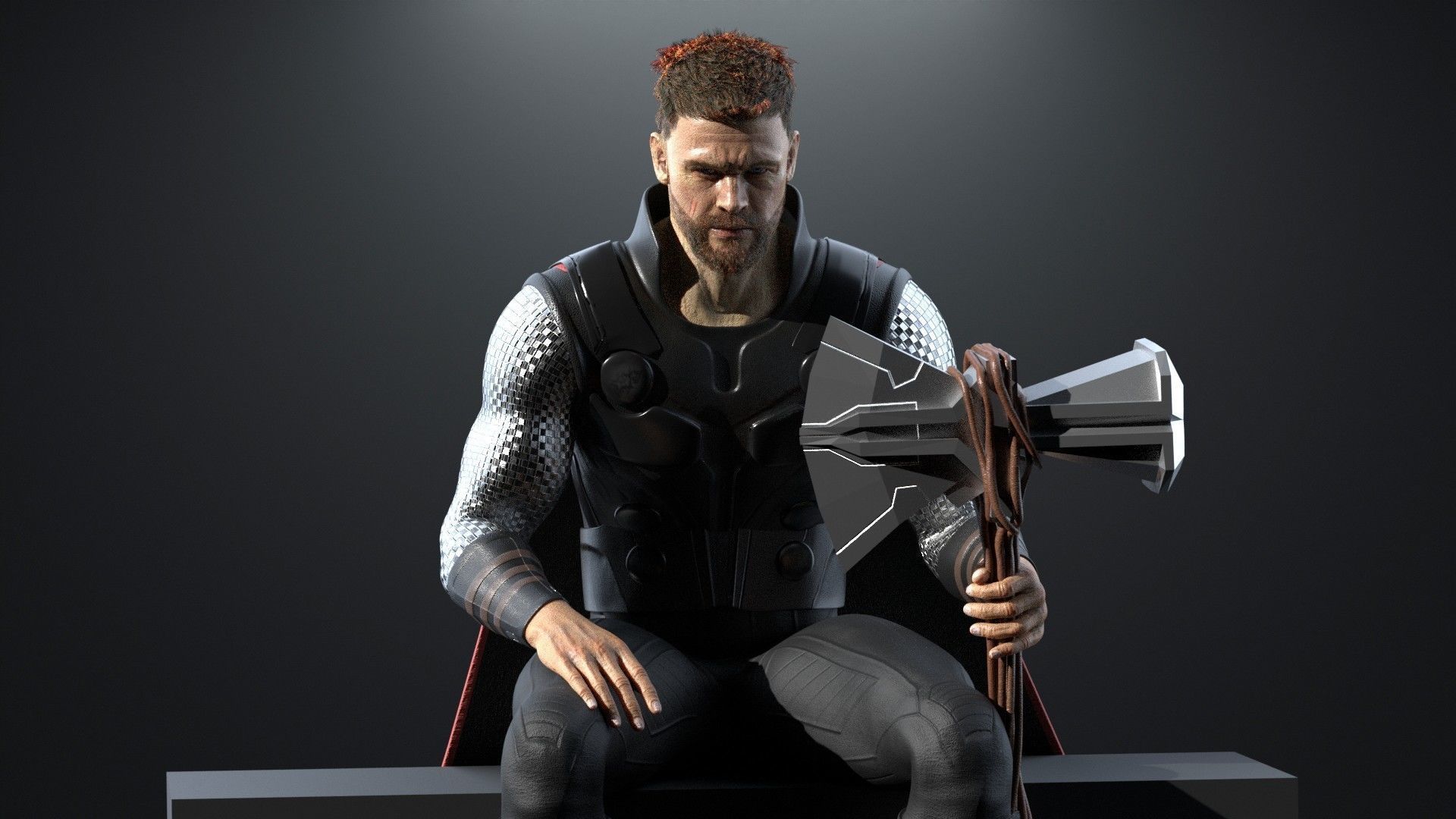 Thor Rigged Low-poly 3D model_18