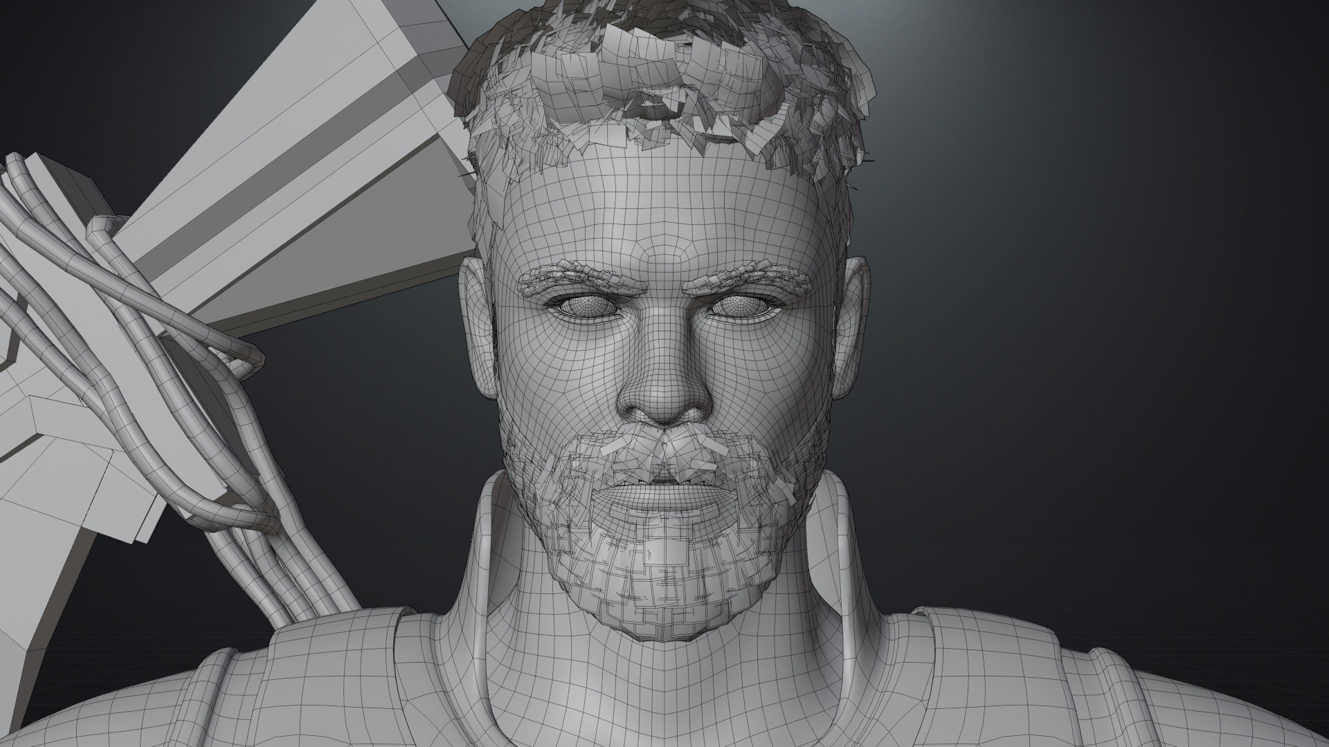 Thor Rigged Low-poly 3D model_26