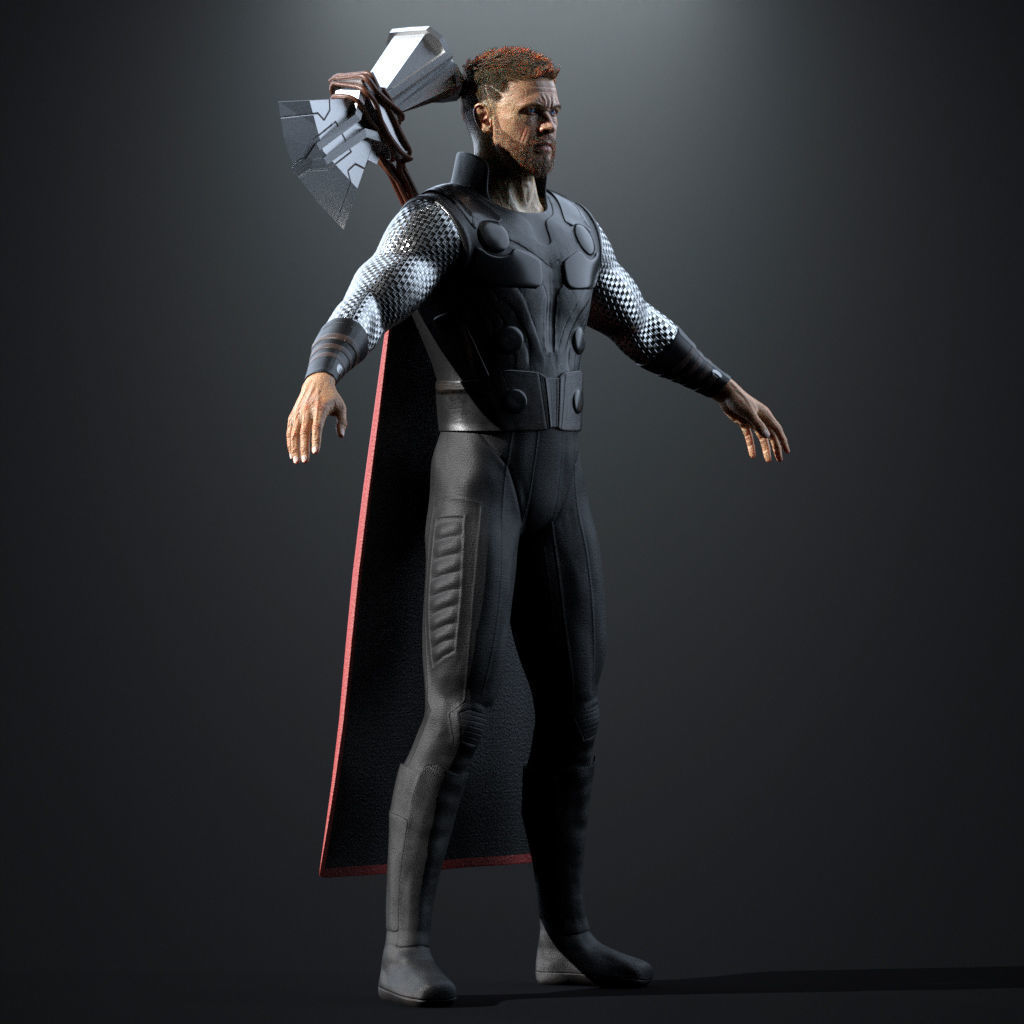 Thor Rigged Low-poly 3D model_38