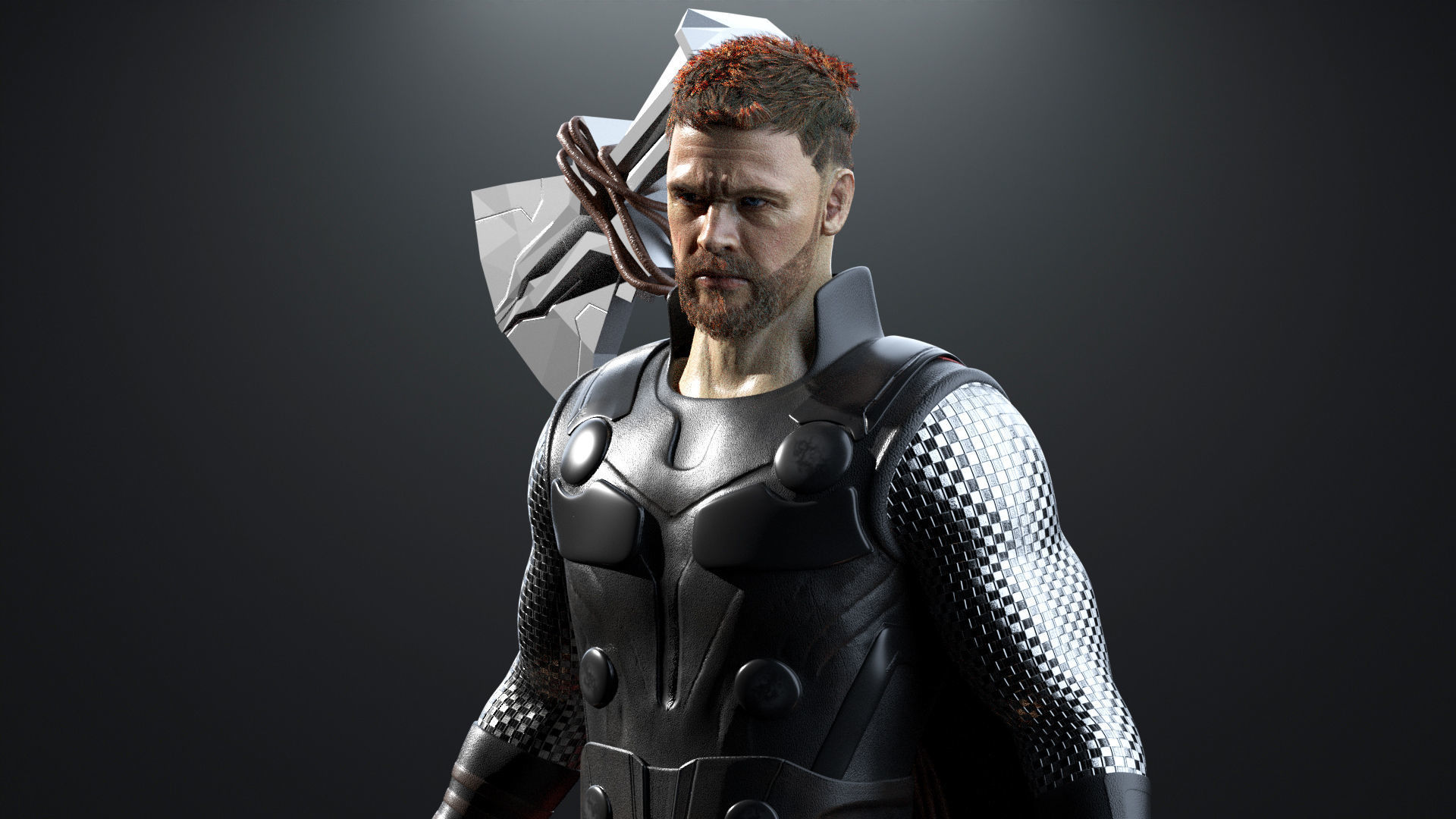 Thor Rigged Low-poly 3D model_3