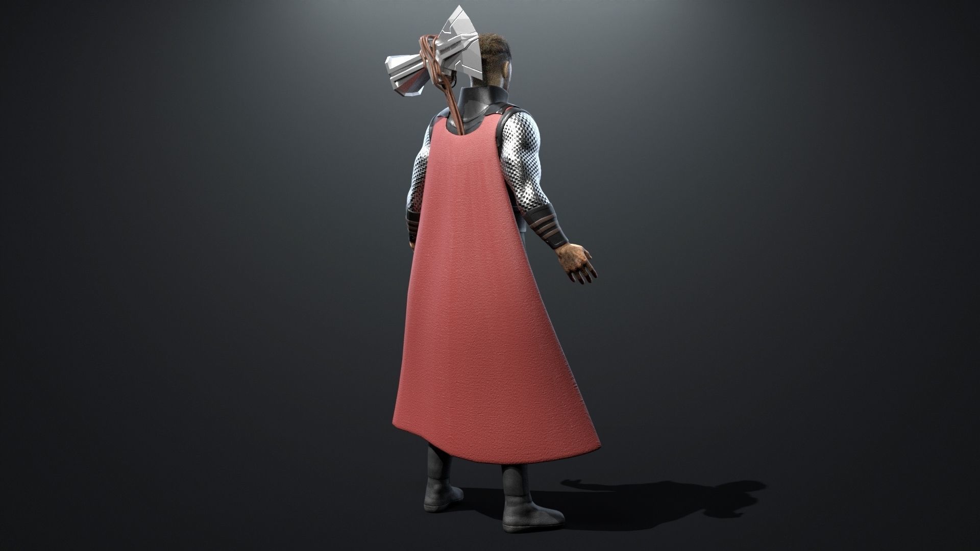 Thor Rigged Low-poly 3D model_5