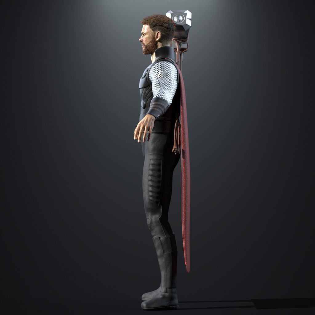 Thor Rigged Low-poly 3D model_33
