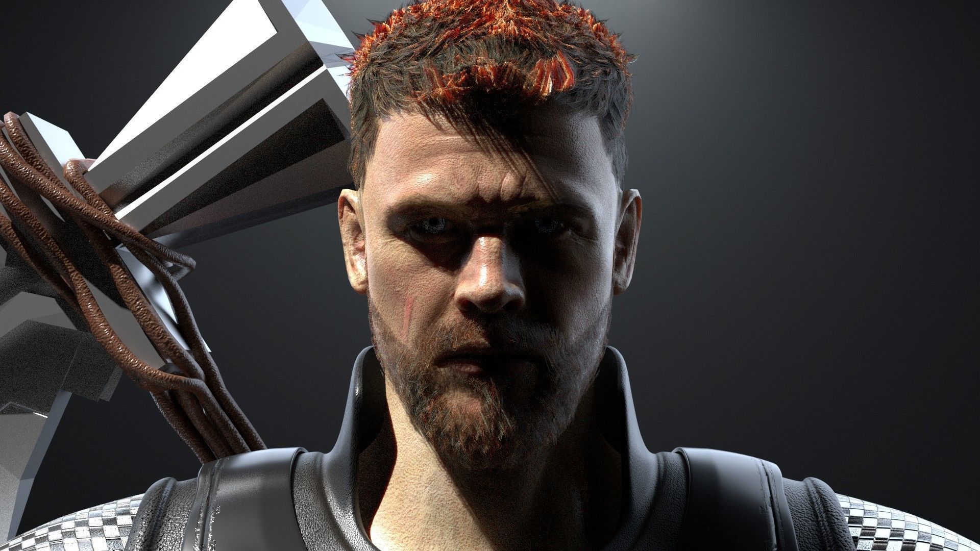 Thor Rigged Low-poly 3D model_14