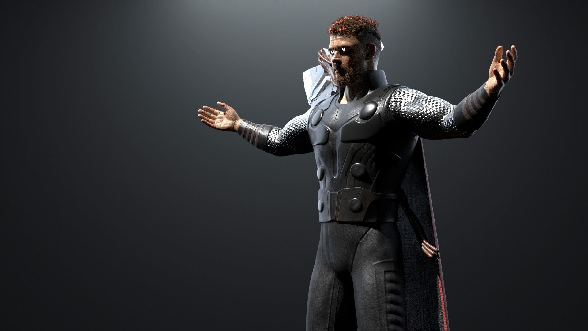 Thor Rigged Low-poly 3D model_17