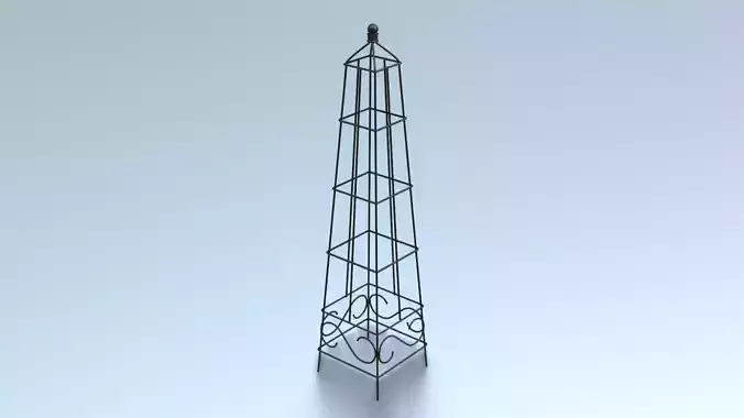 Trellis eiffel tower Low-poly 3D model
