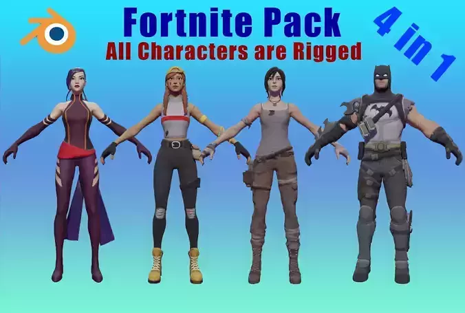 Fortnite Pack 3D model Fortnite Pack 3D model