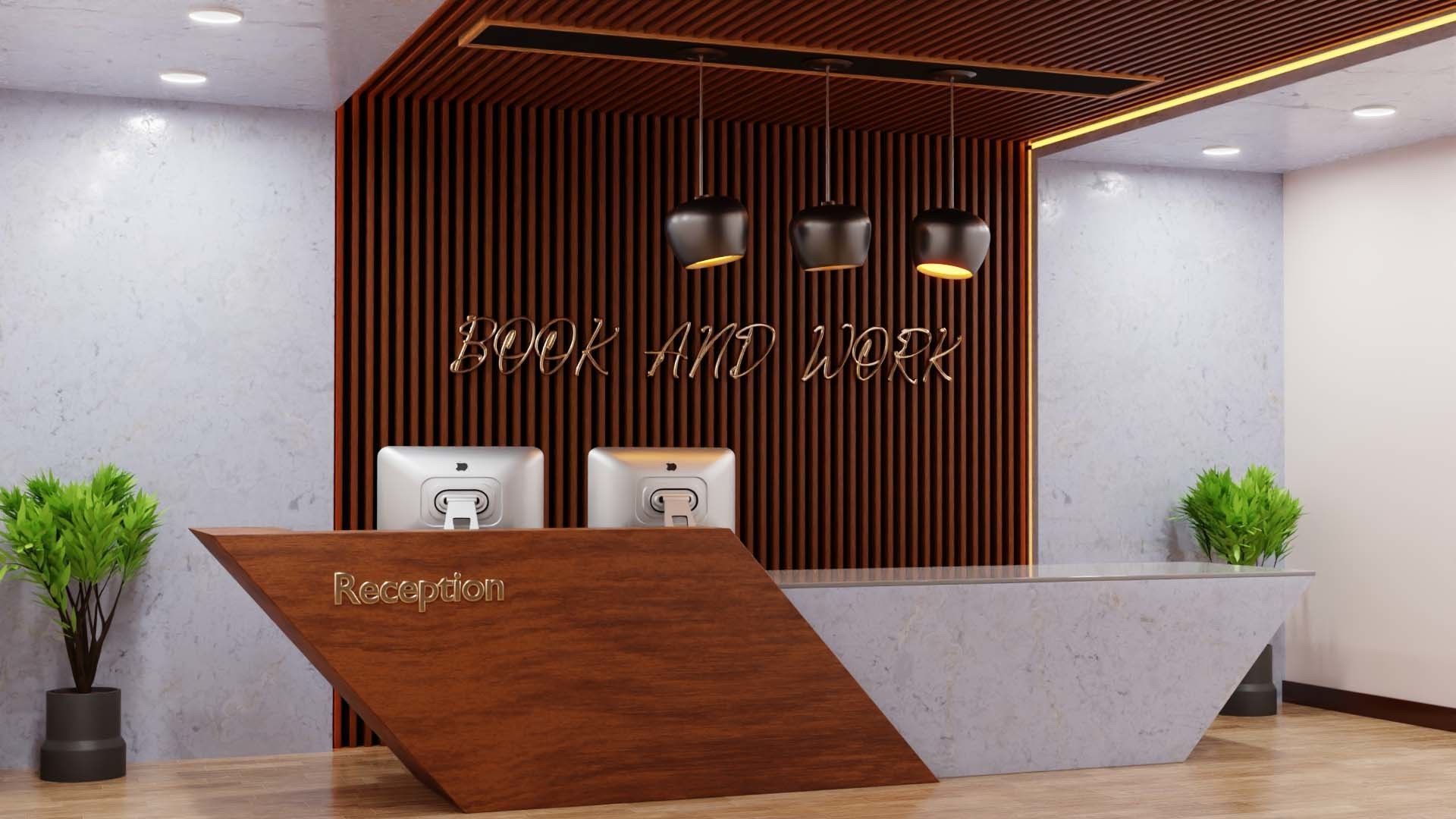 Reception Desk 3D model_4