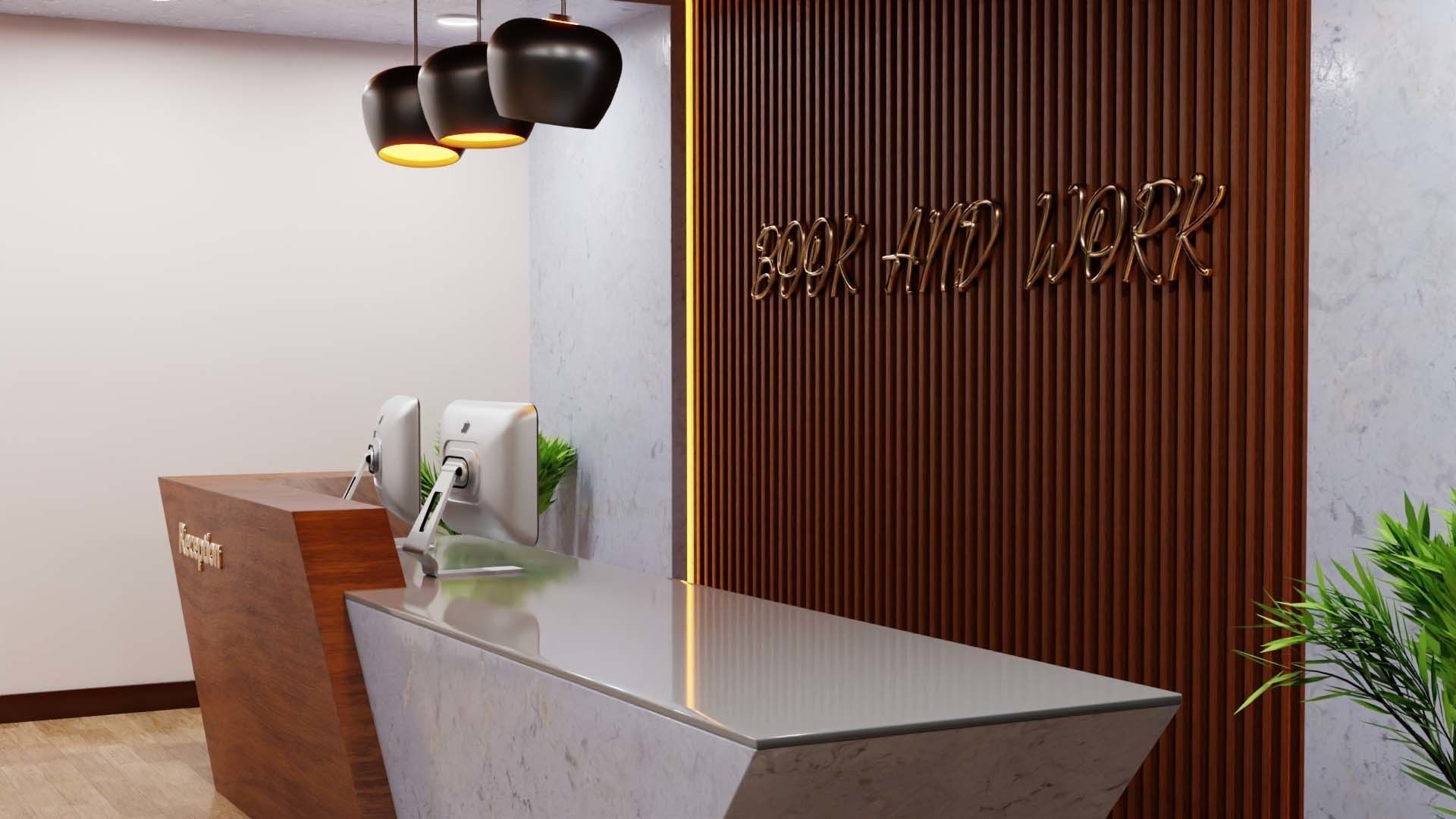 Reception Desk 3D model_3