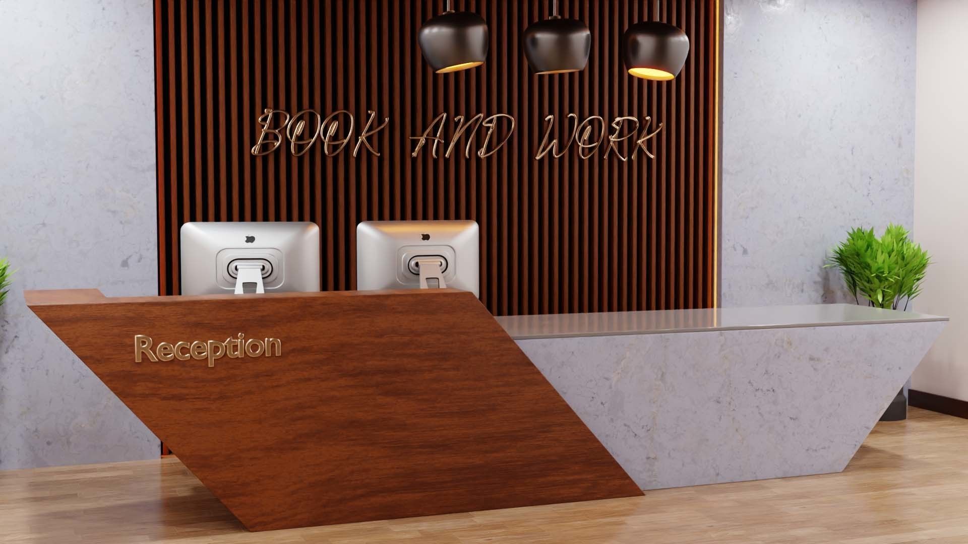 Reception Desk 3D model_1