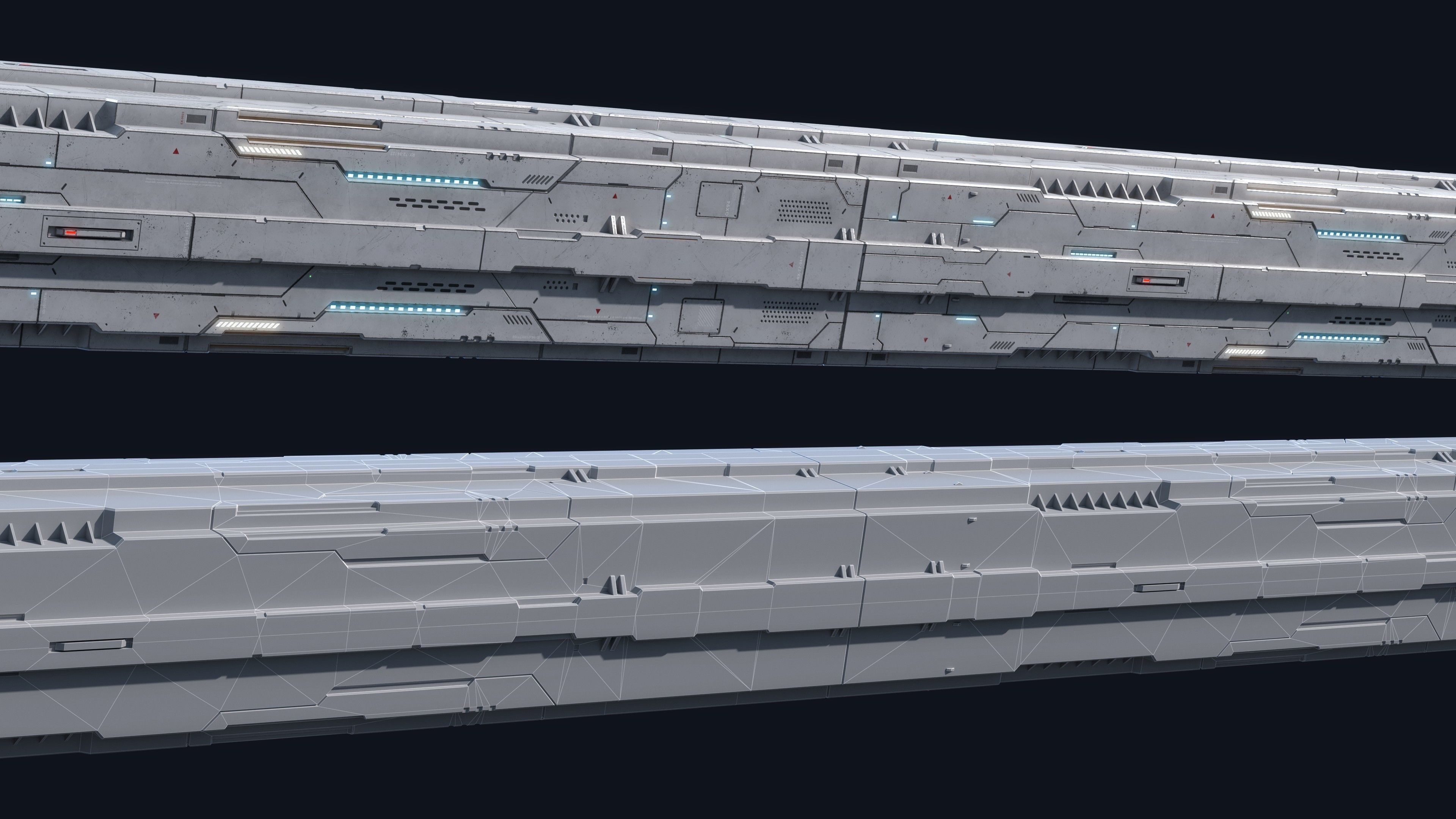 Sci-Fi Parts Kit Pack Vol 04 Column-PBR Low-poly 3D model_2