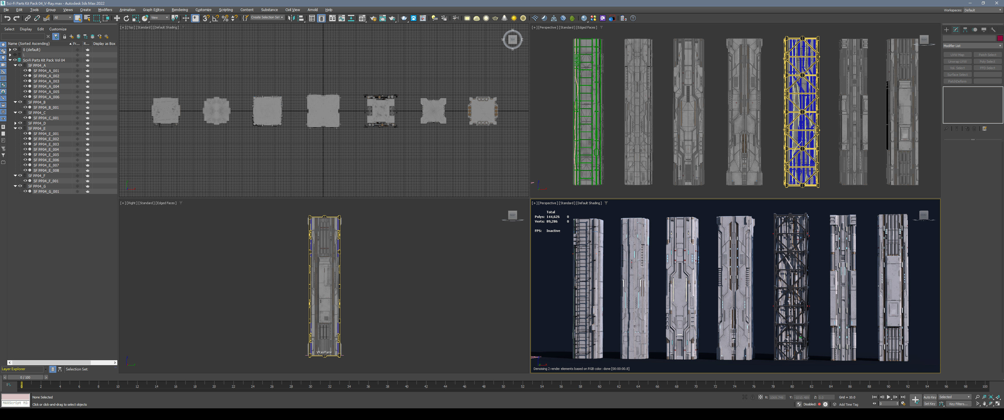 Sci-Fi Parts Kit Pack Vol 04 Column-PBR Low-poly 3D model_11