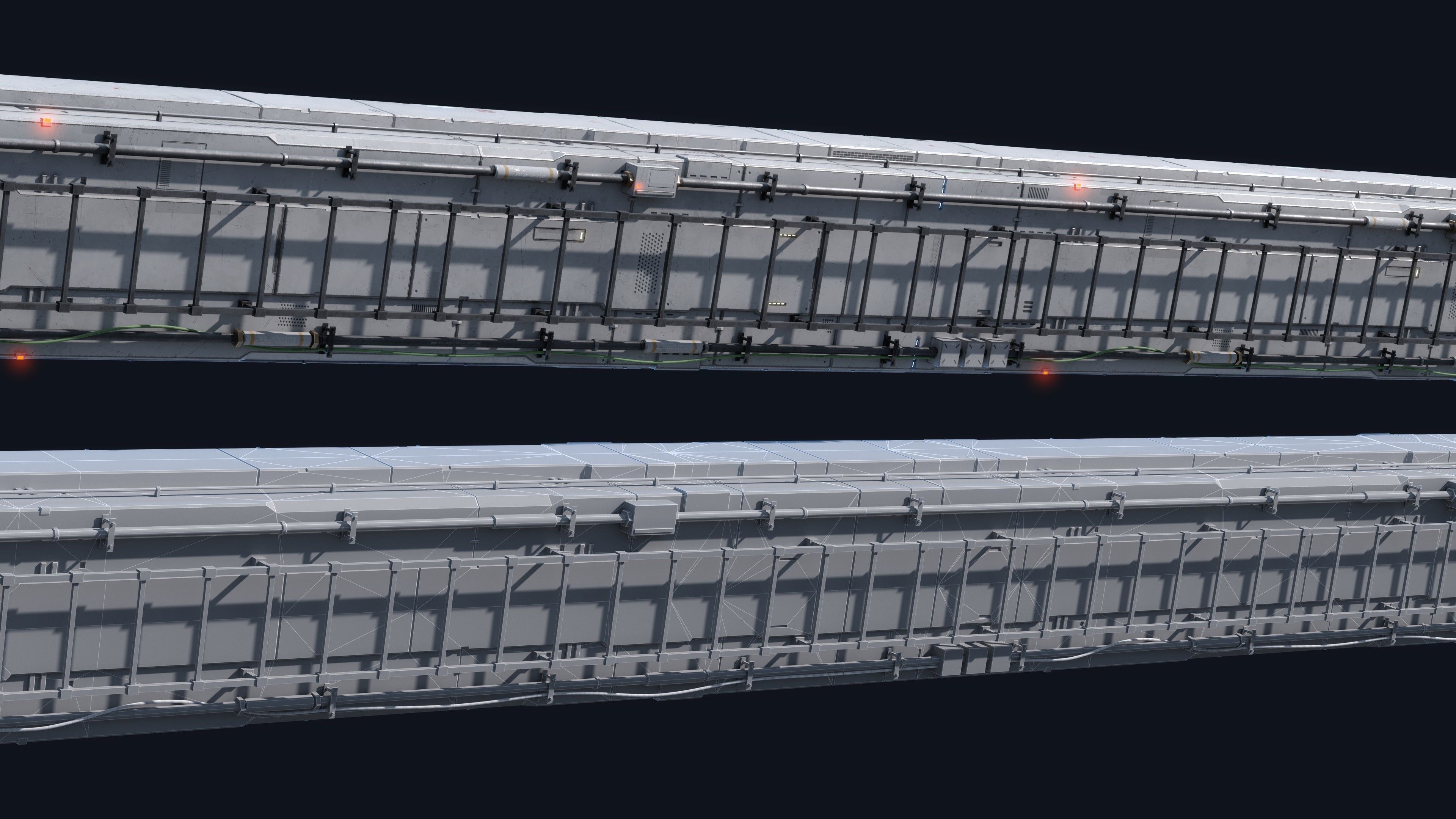 Sci-Fi Parts Kit Pack Vol 04 Column-PBR Low-poly 3D model_1