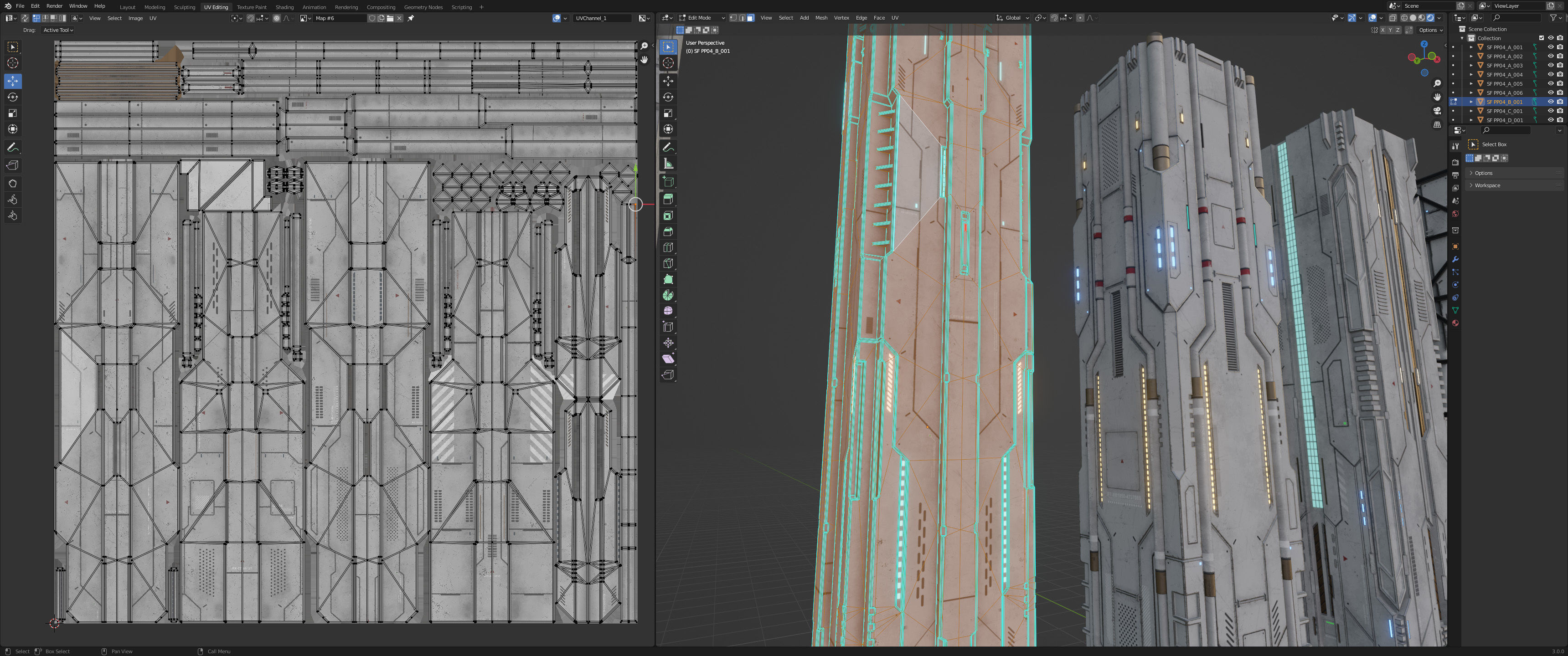 Sci-Fi Parts Kit Pack Vol 04 Column-PBR Low-poly 3D model_21