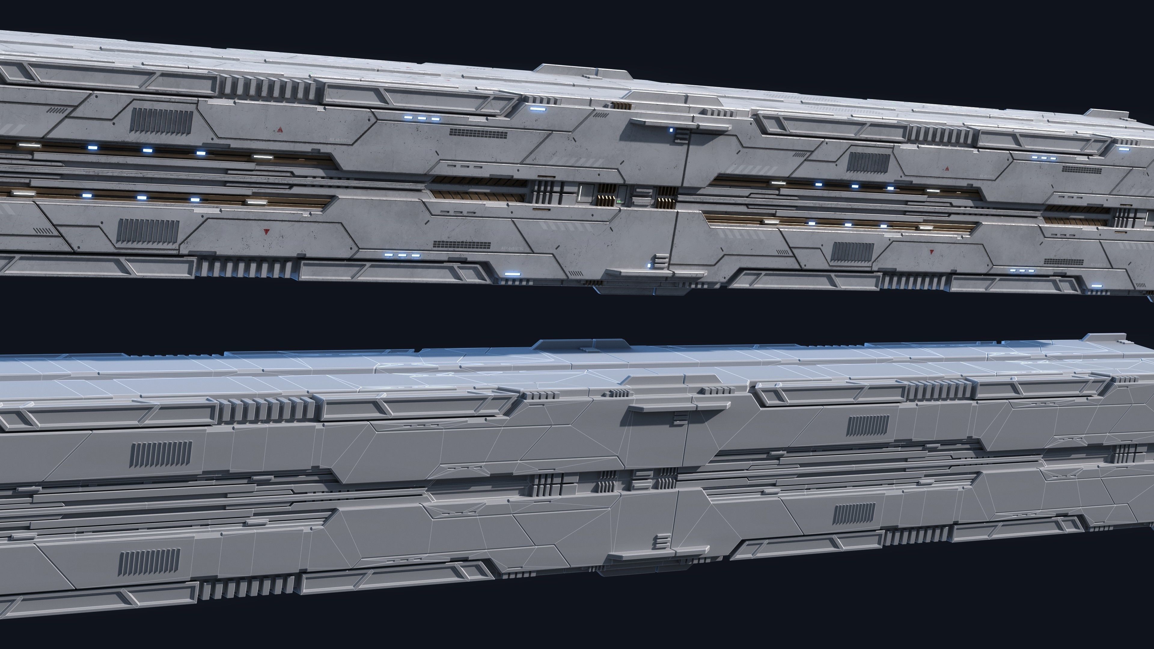 Sci-Fi Parts Kit Pack Vol 04 Column-PBR Low-poly 3D model_4