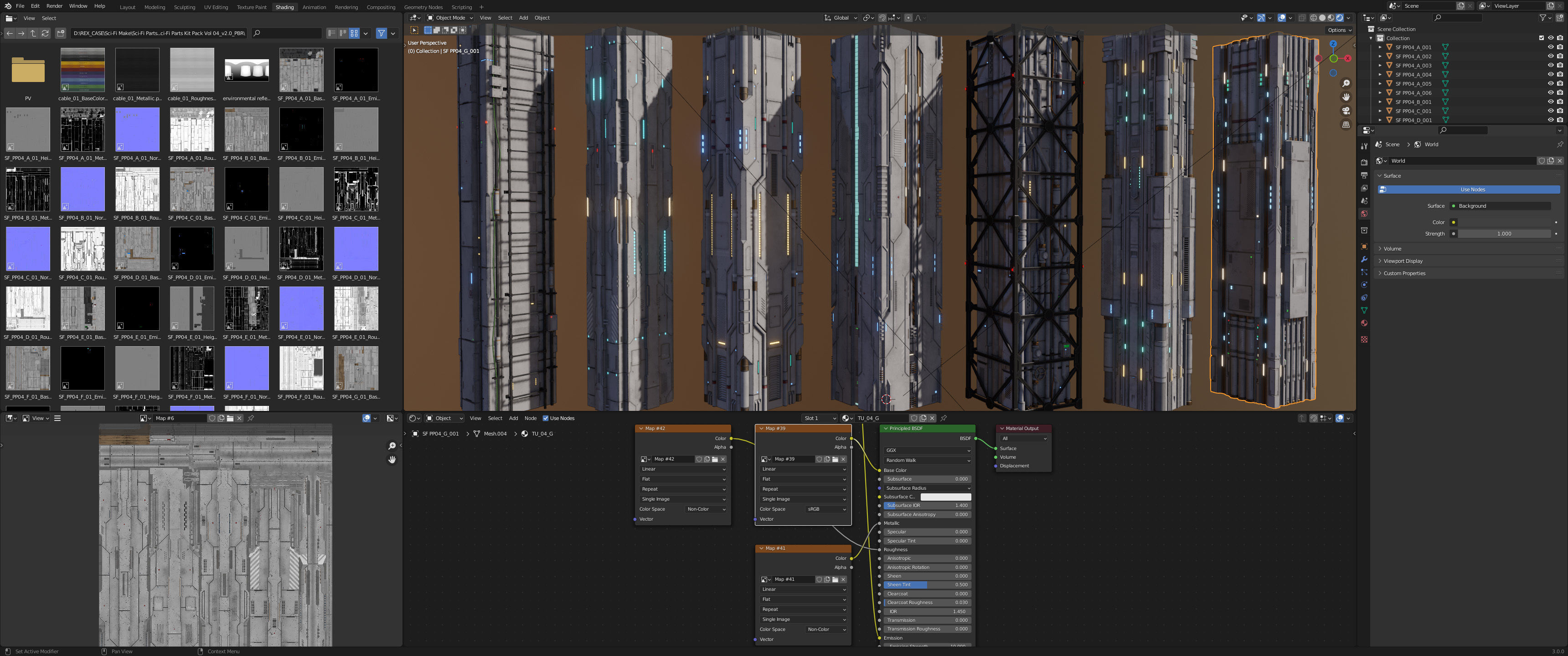 Sci-Fi Parts Kit Pack Vol 04 Column-PBR Low-poly 3D model_19