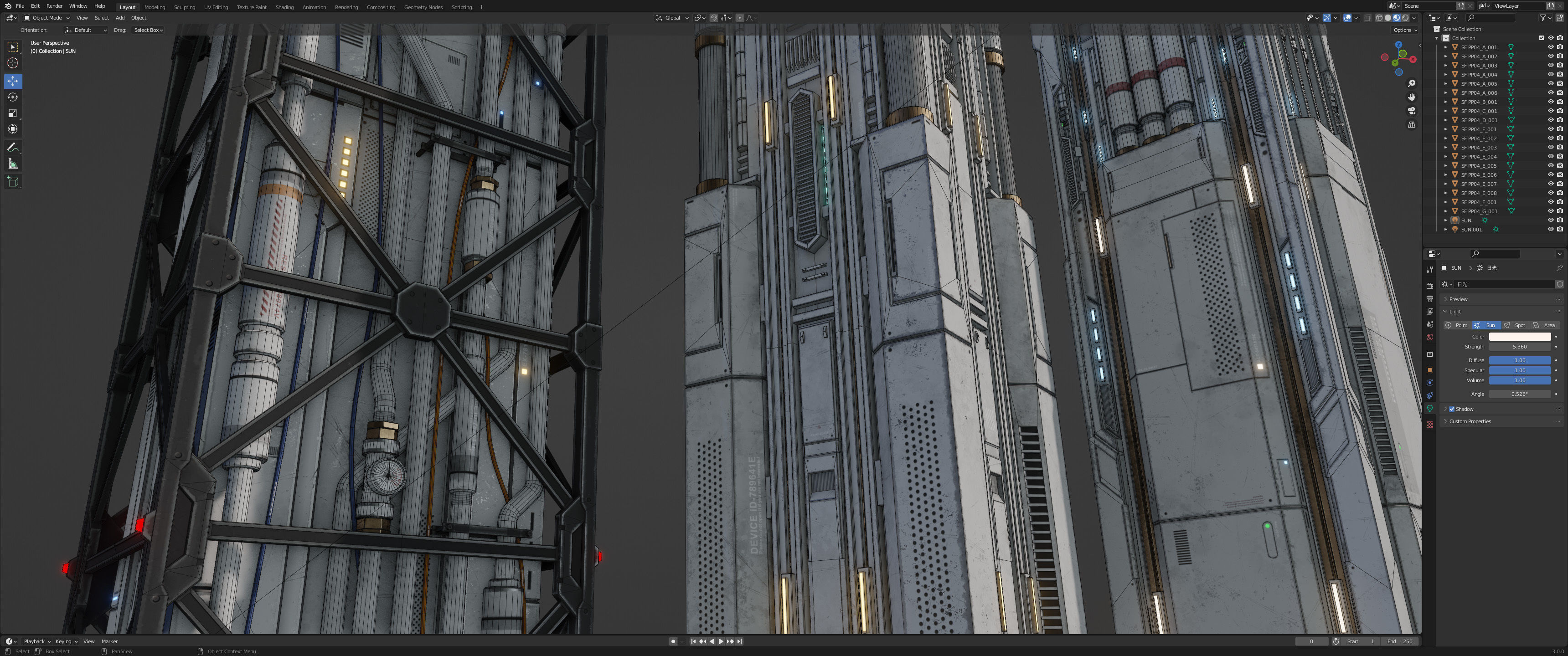 Sci-Fi Parts Kit Pack Vol 04 Column-PBR Low-poly 3D model_20