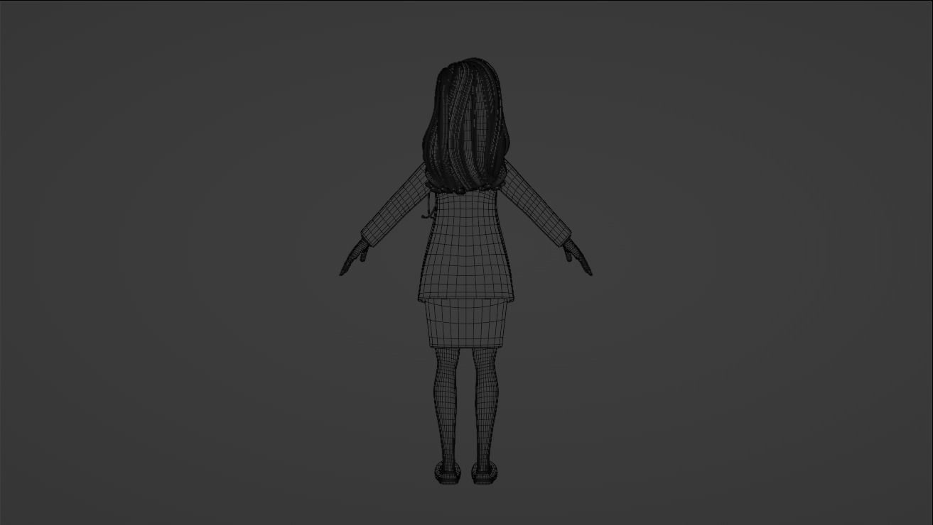 Doctor Cartoon Female Character 3D model_31