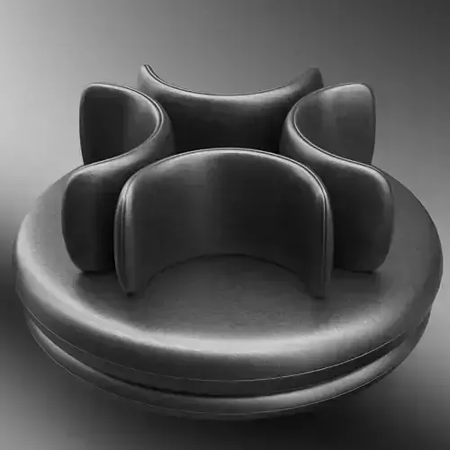 Leather Easy Sofa Pouf