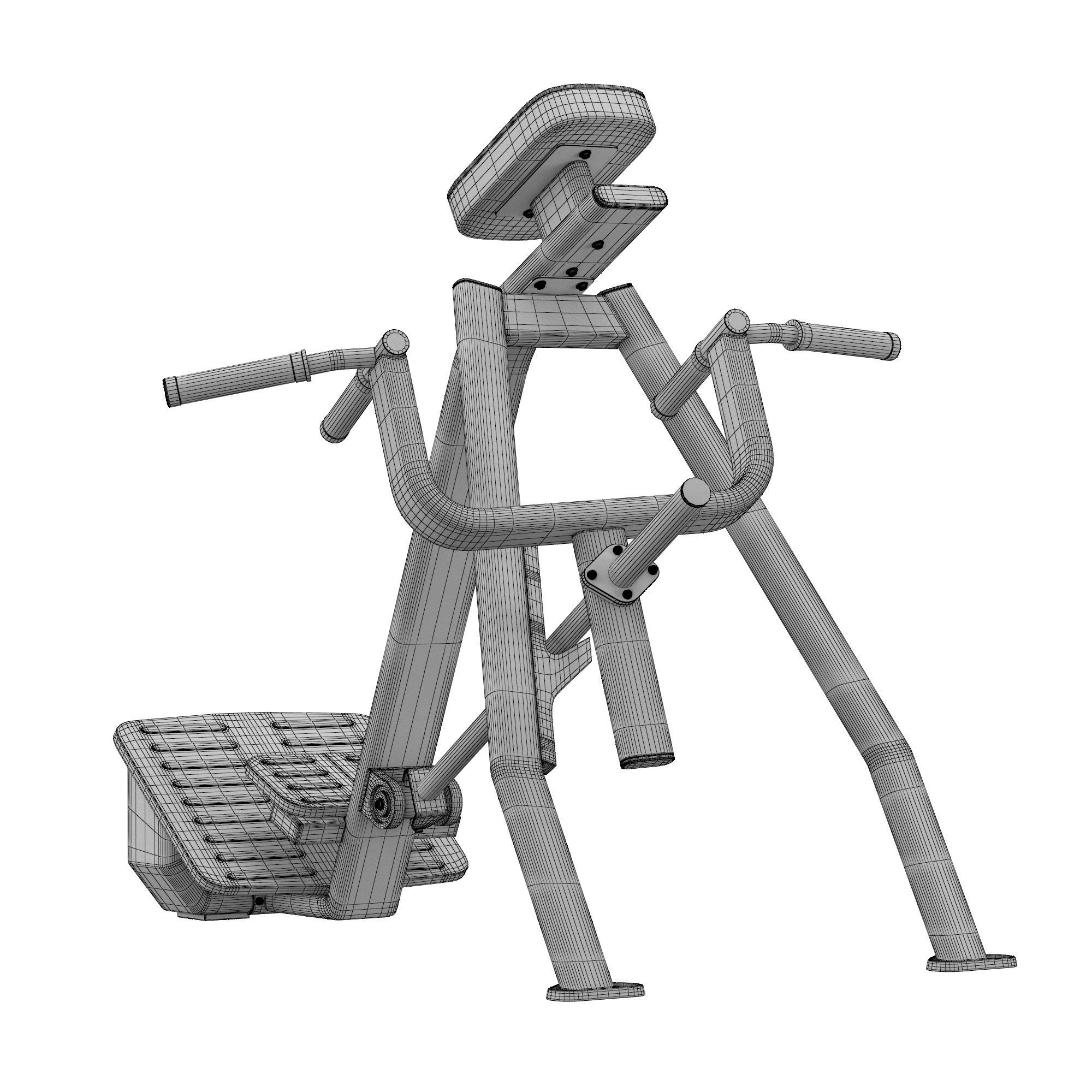 E-7061 Incline Level Row 3D model_6