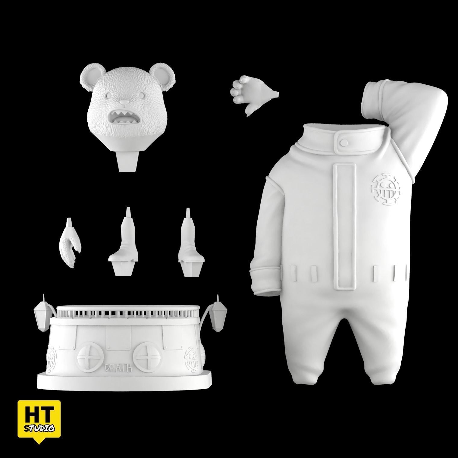 Bepo One Piece 3D model 3D printable CGTrader Bepo One Piece 3D model 3D printable CGTrader