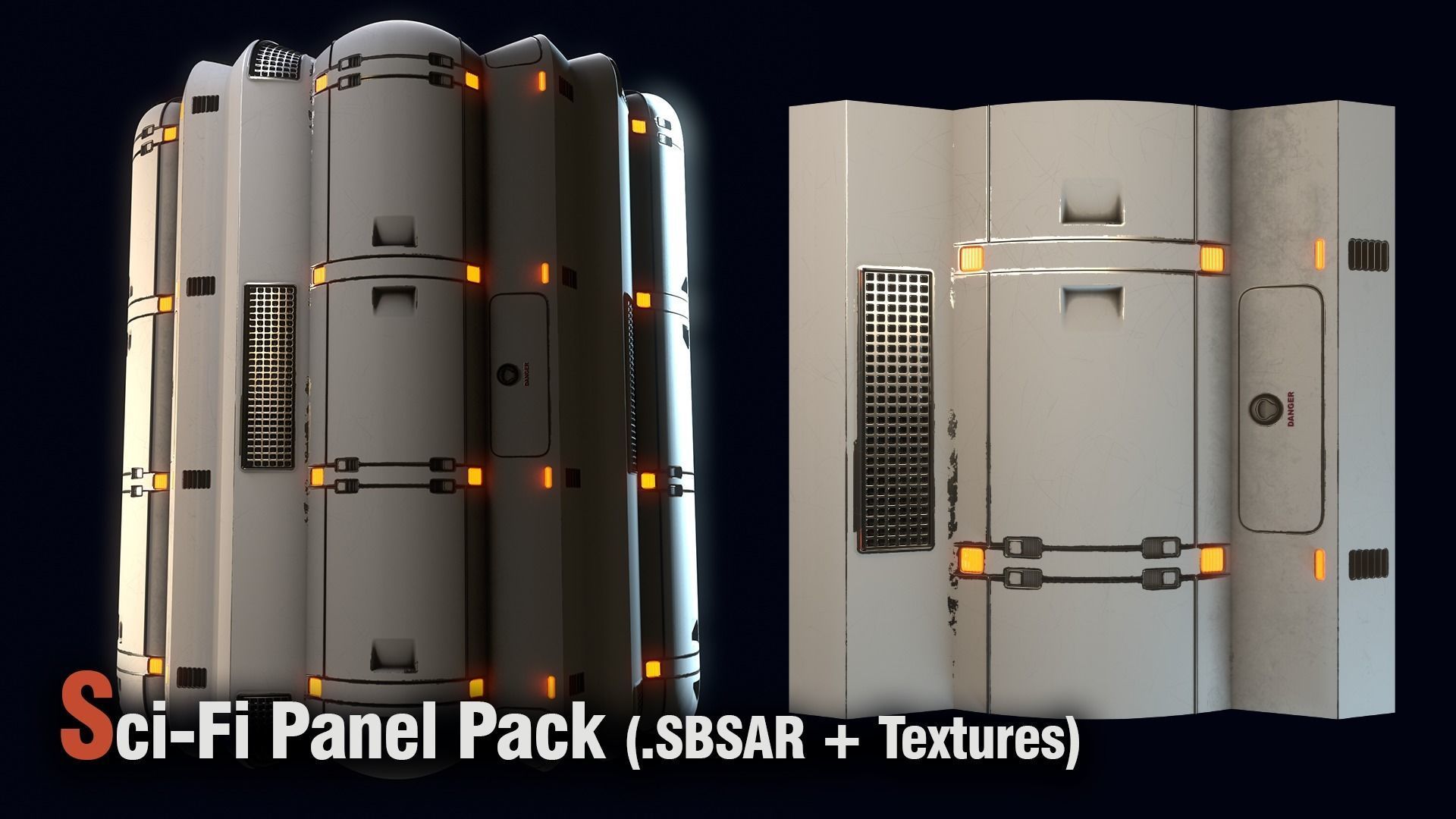 Sci-Fi Panel Pack -SBSAR Texture_10