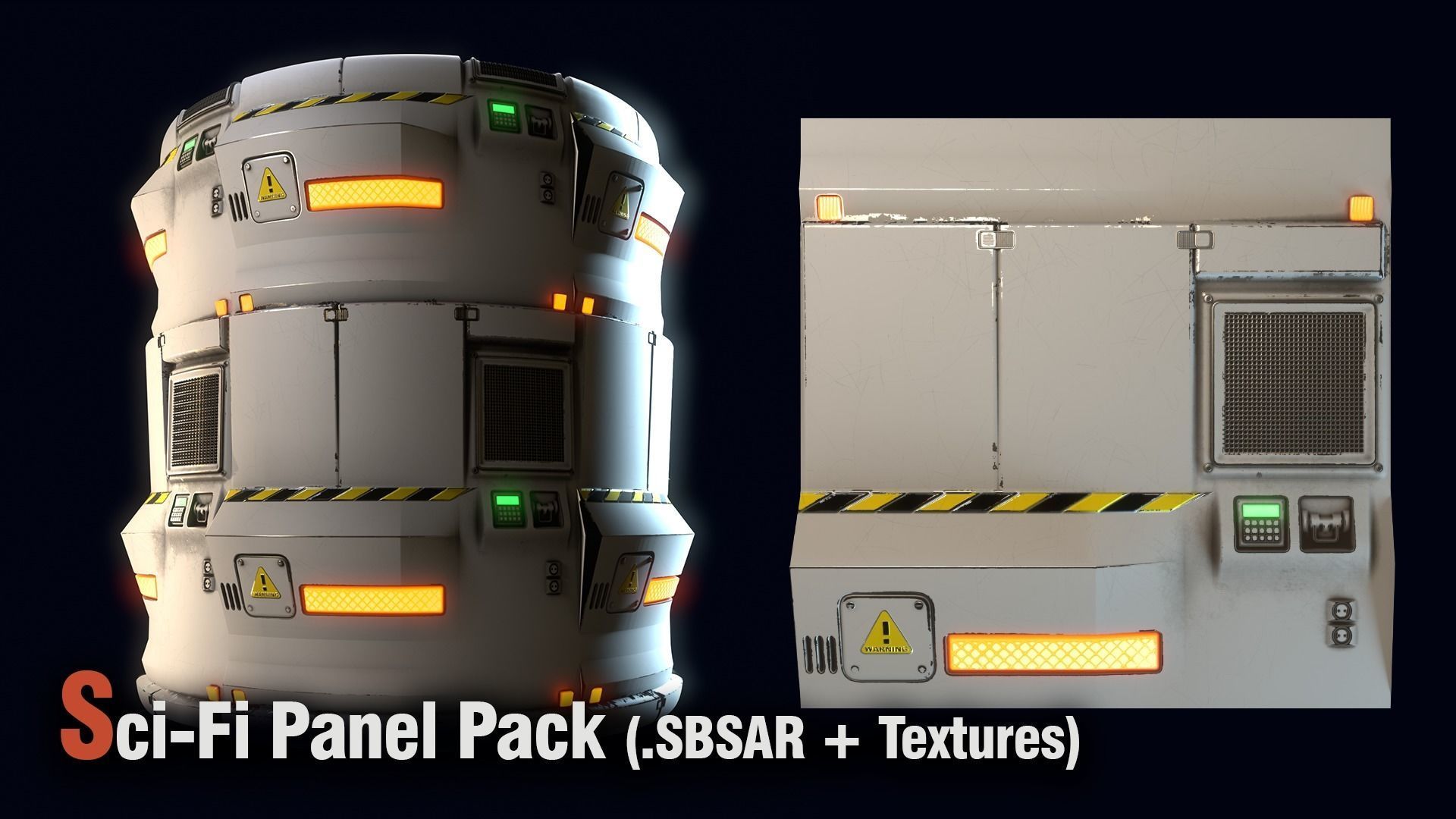 Sci-Fi Panel Pack -SBSAR Texture_7