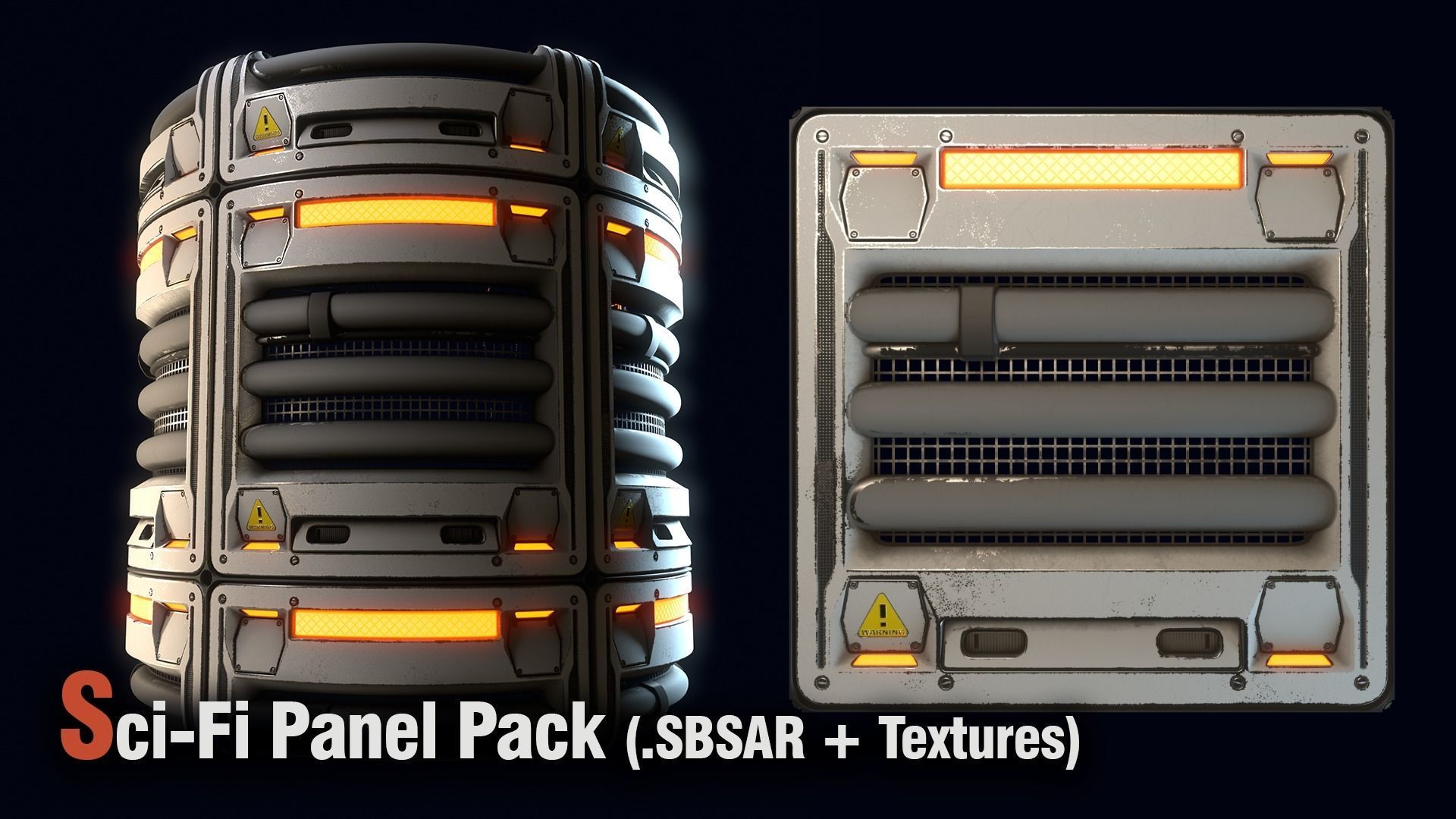 Sci-Fi Panel Pack -SBSAR Texture_4