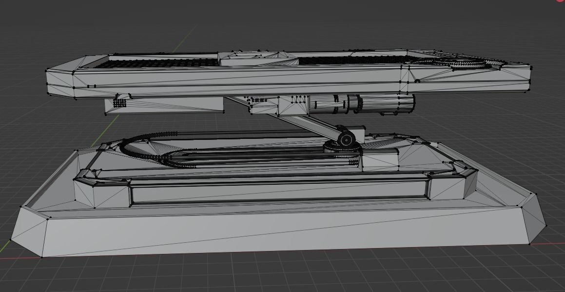 Futuristic table 3D model_8