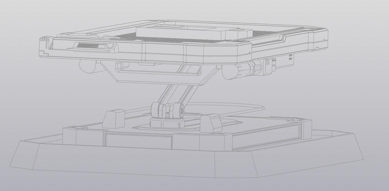 Futuristic table 3D model_14