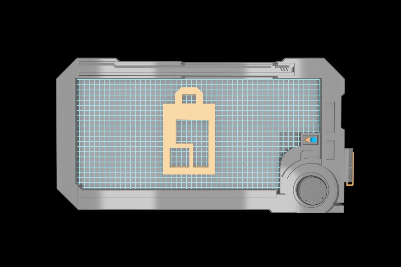 Futuristic table 3D model_2