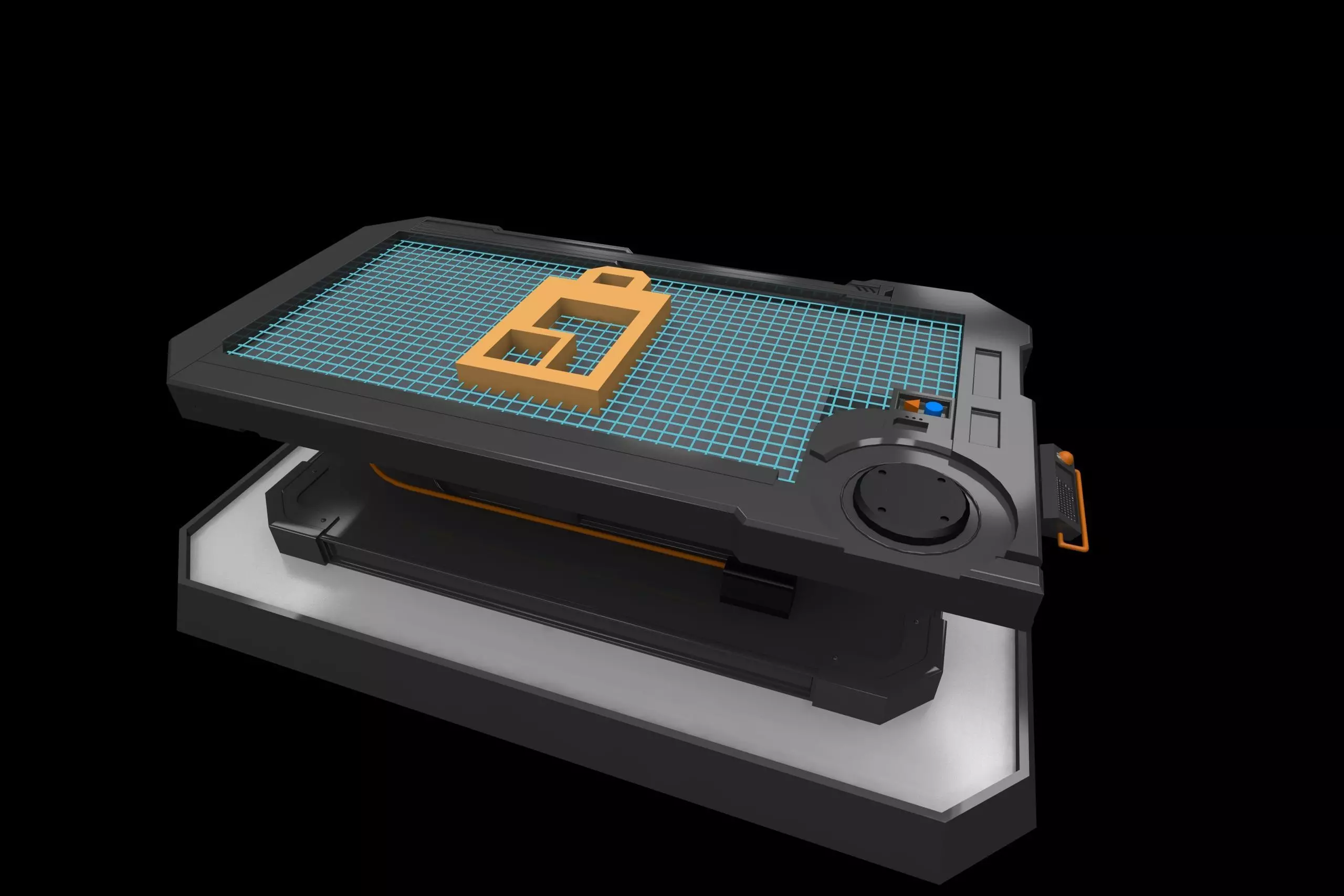 Futuristic table 3D model_0