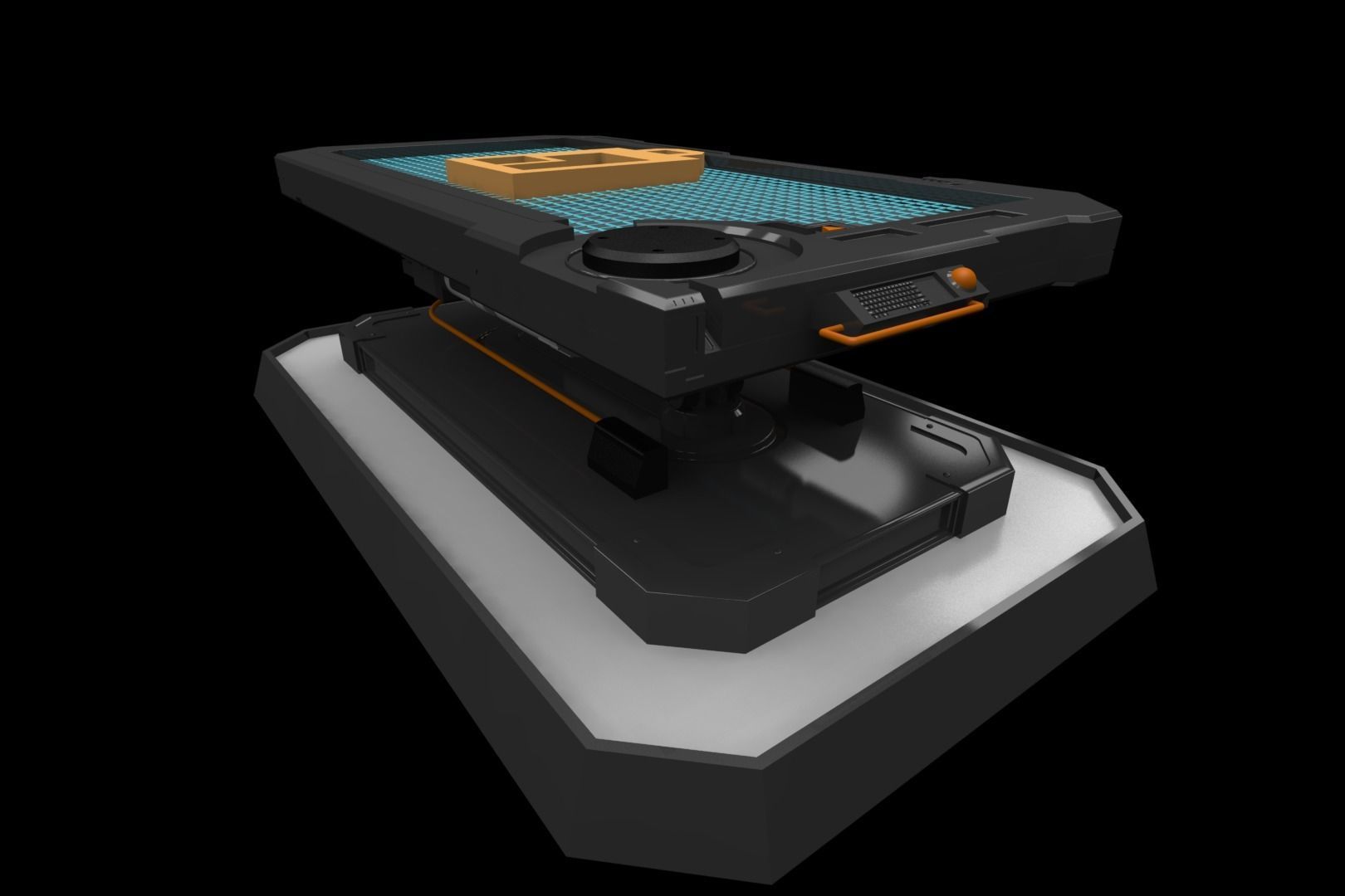 Futuristic table 3D model_5