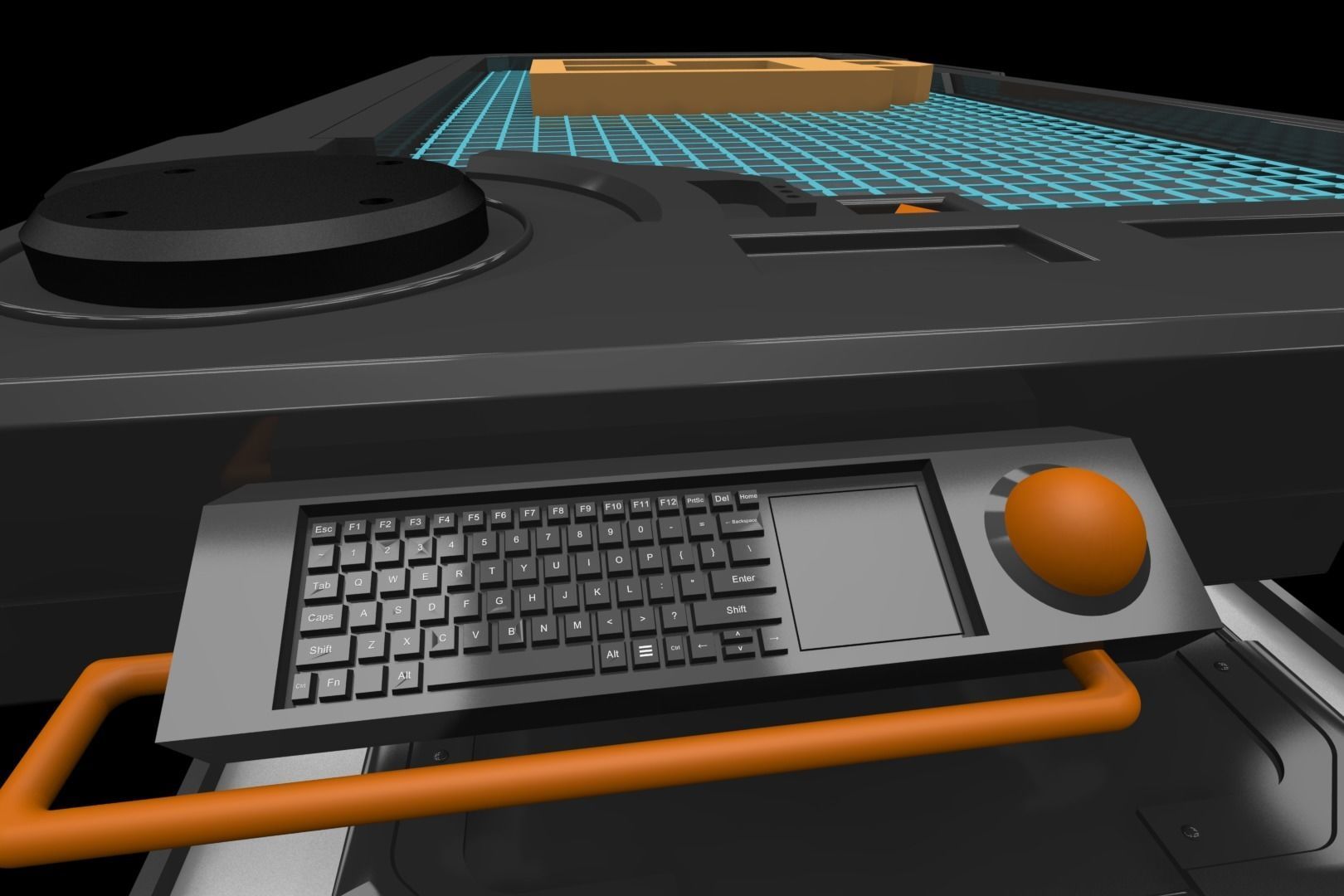 Futuristic table 3D model_6