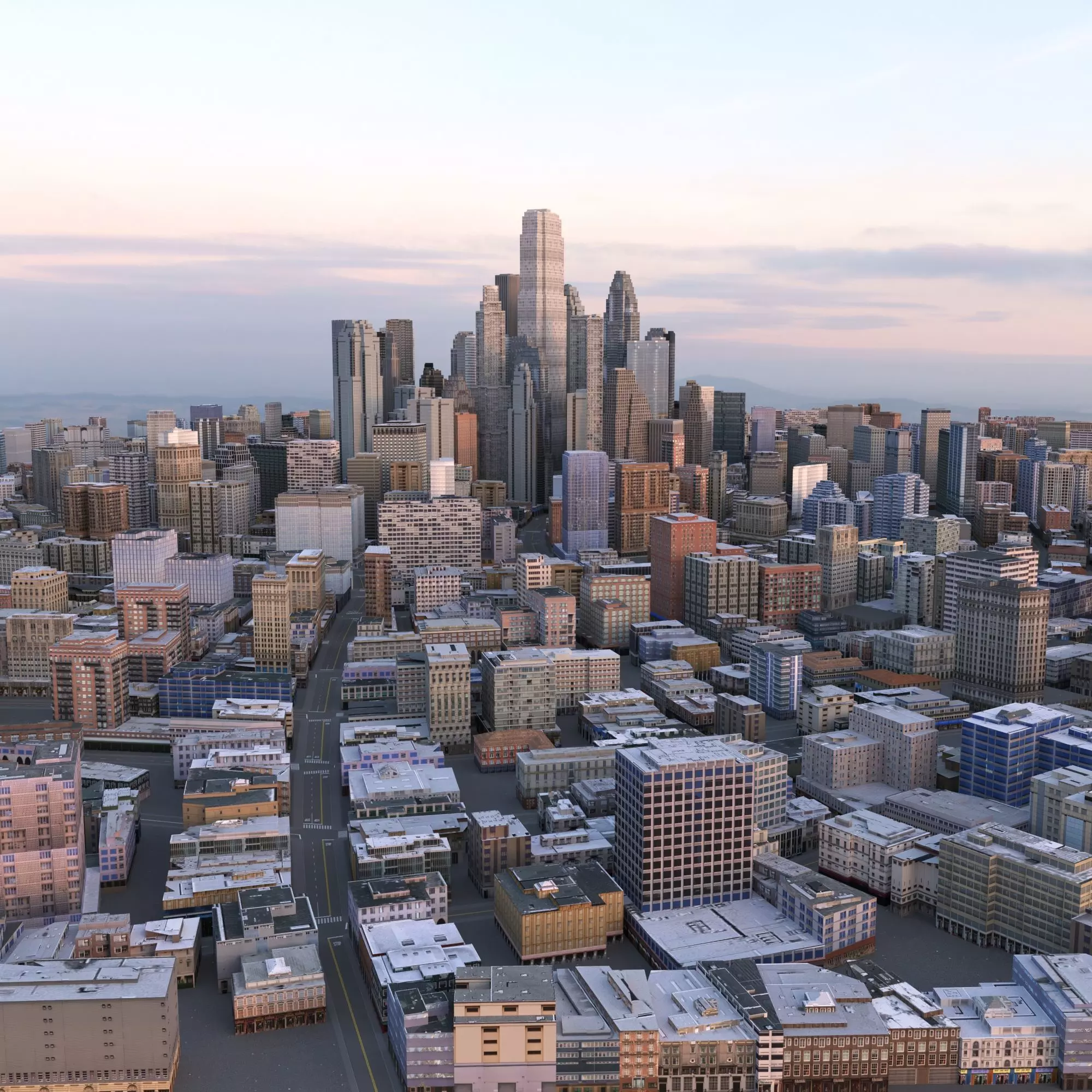 City 66 Low-poly 3D model