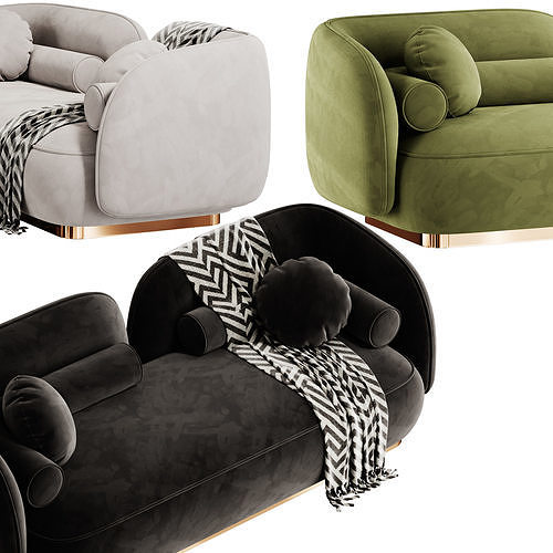 Nordic Sofa by Leader 3D model 6