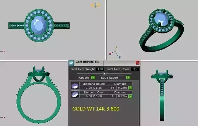 oval halo engagement ring