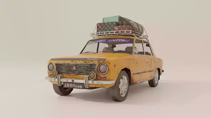 Lada Vaz 2101 Lowpoly game-ready Low-poly 3D model
