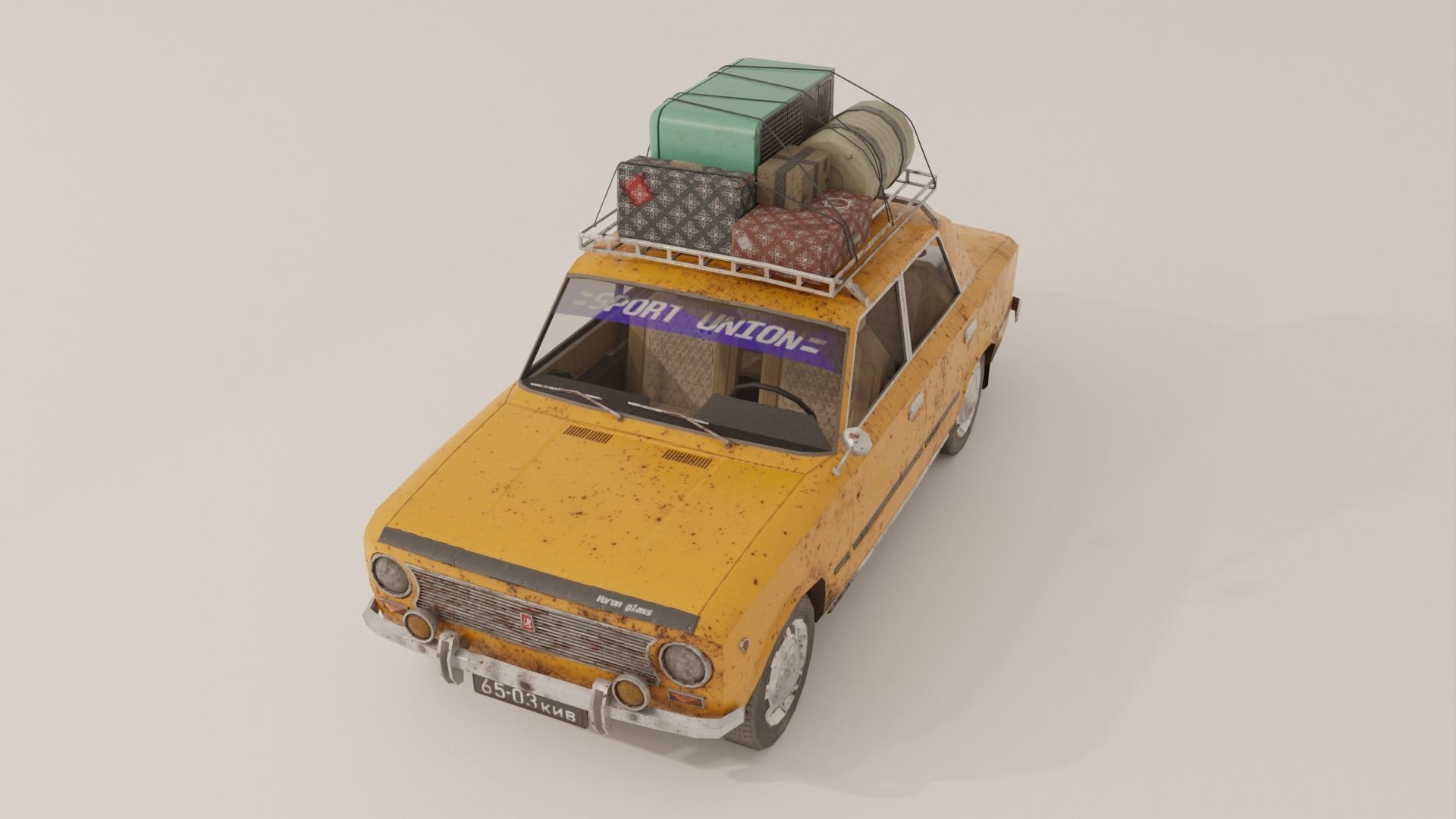 Lada Vaz 2101 Lowpoly game-ready Low-poly 3D model_2