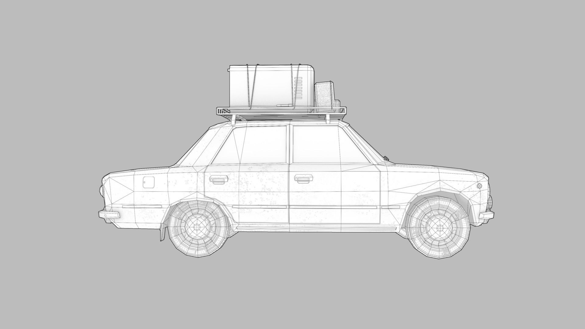 Lada Vaz 2101 Lowpoly game-ready Low-poly 3D model_11