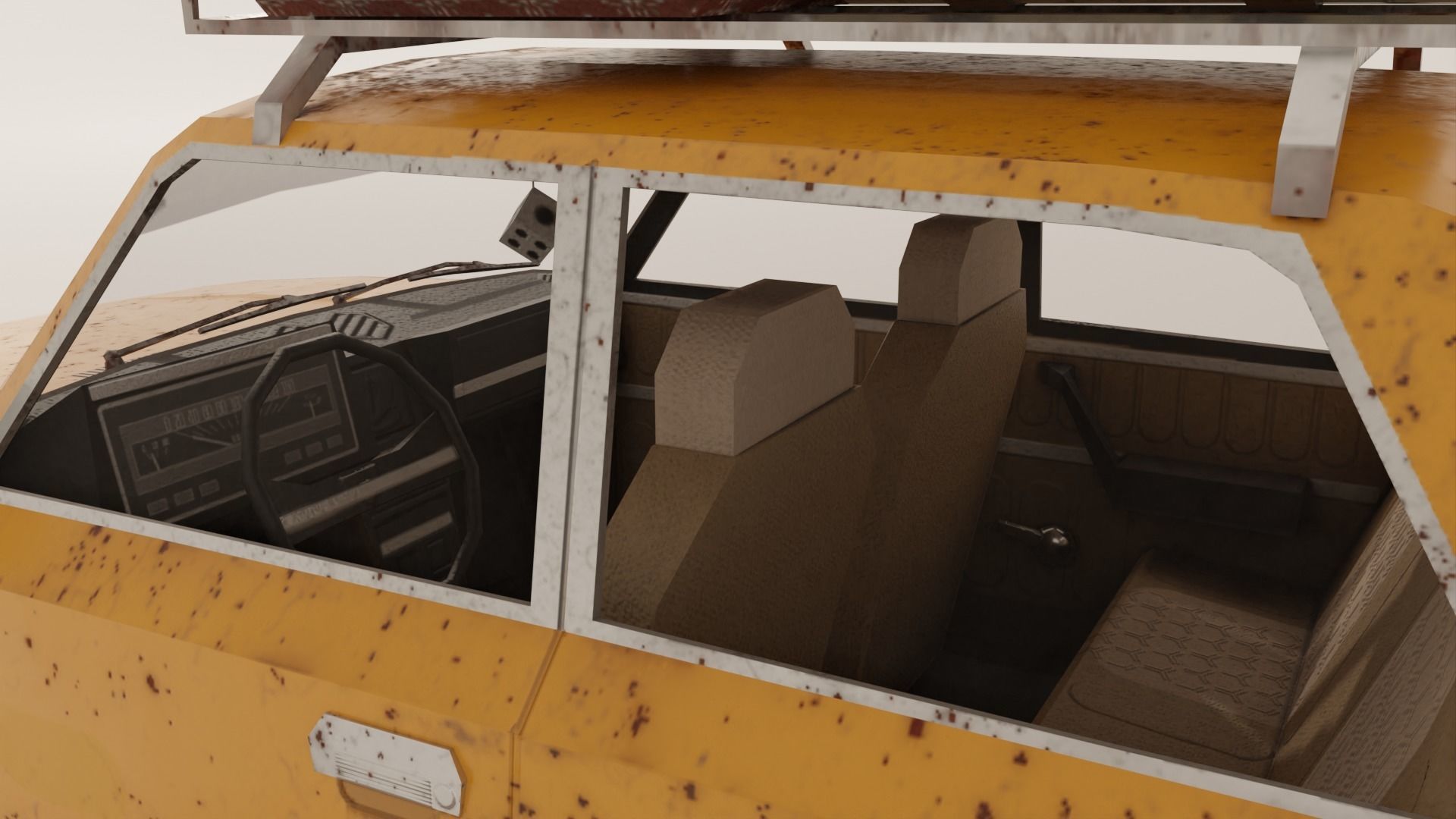 Lada Vaz 2101 Lowpoly game-ready Low-poly 3D model_6