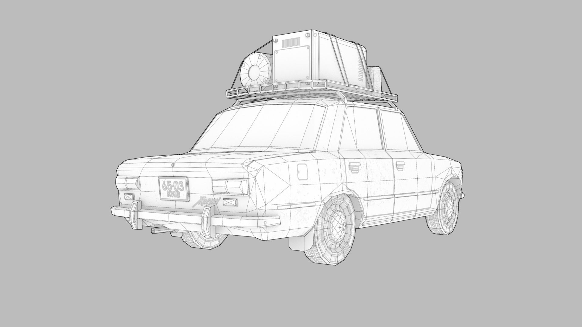 Lada Vaz 2101 Lowpoly game-ready Low-poly 3D model_13