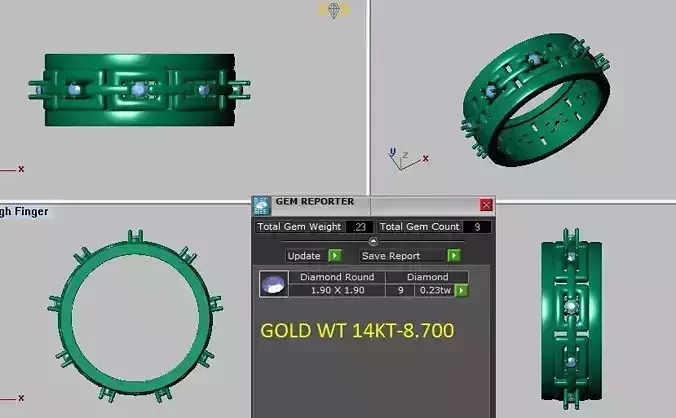 band ring set diamonds