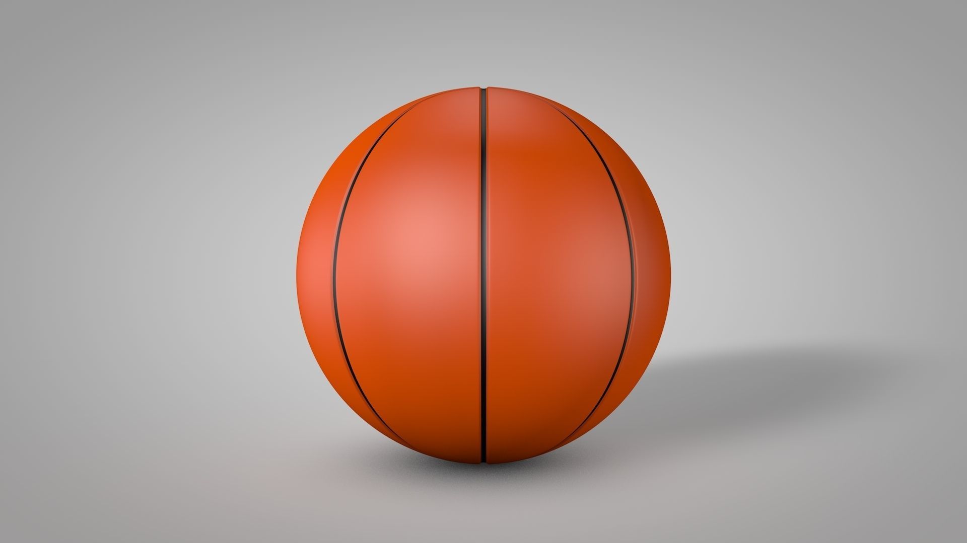 Basketball ball Low-poly 3D model_1