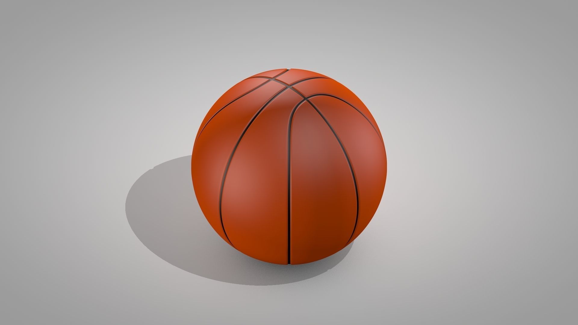 Basketball ball Low-poly 3D model_2