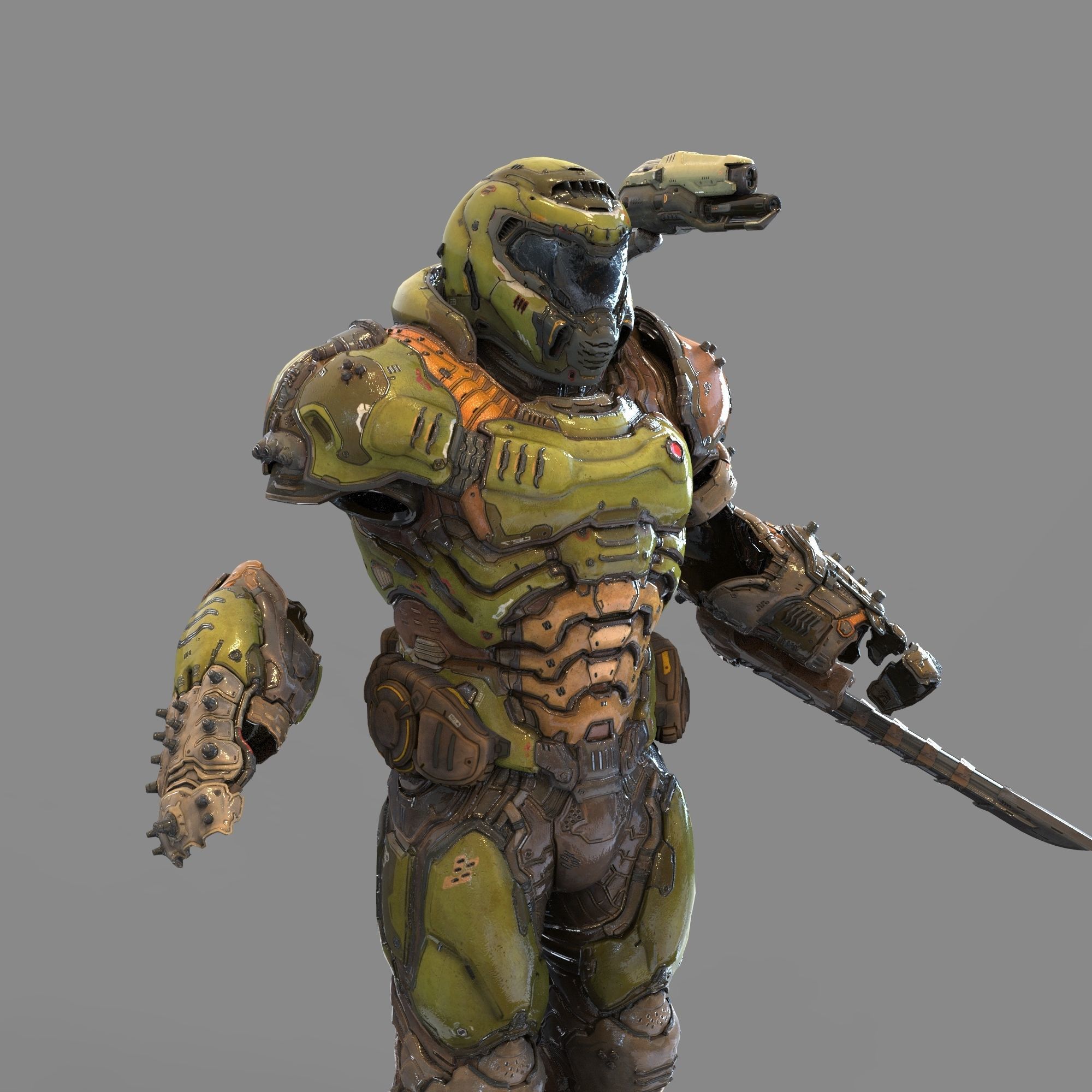 Doom Eternal Slayer Full Body Wearable Armor with Accesories 3D print model_96