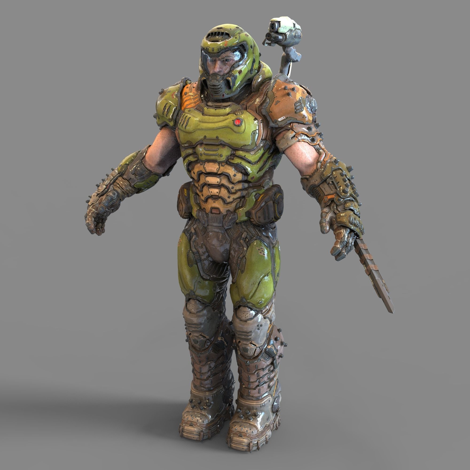 Doom Eternal Slayer Full Body Wearable Armor with Accesories 3D print model_33