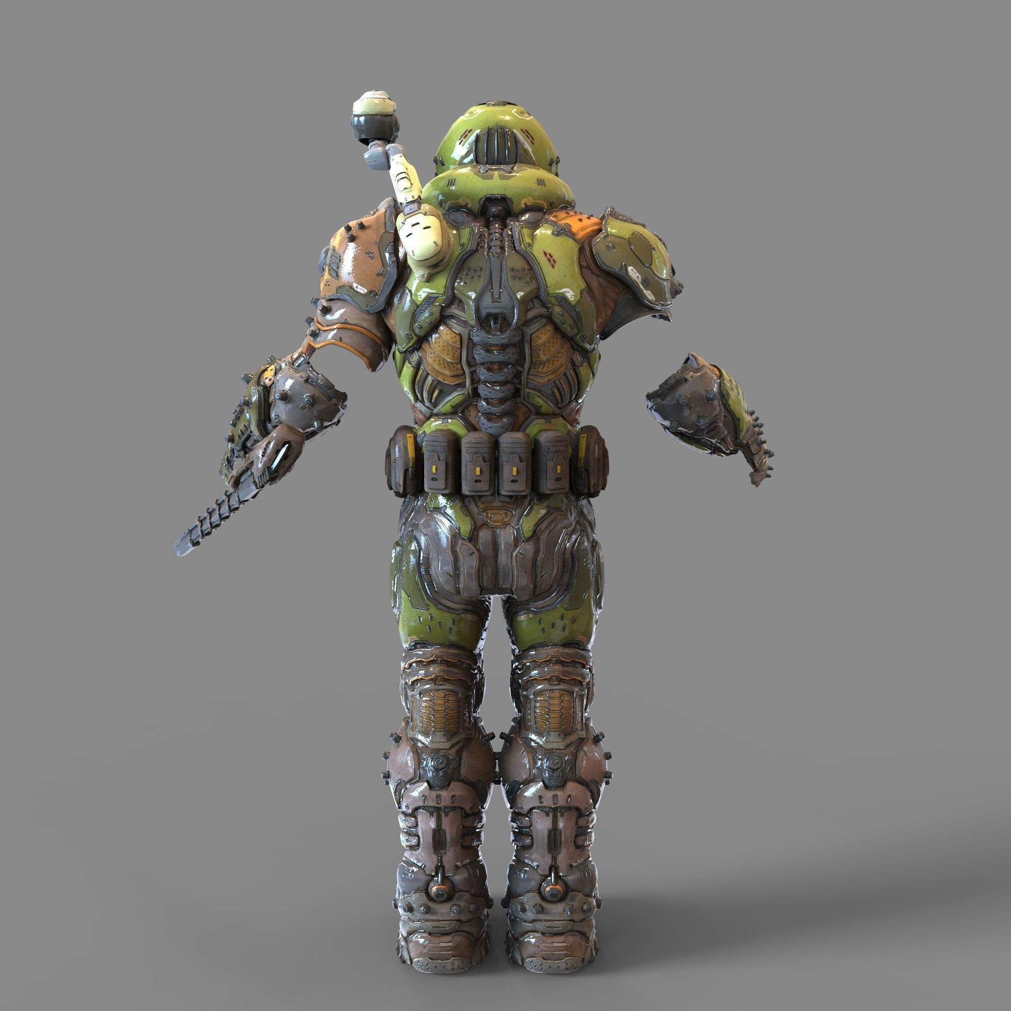 Doom Eternal Slayer Full Body Wearable Armor with Accesories 3D print model_7